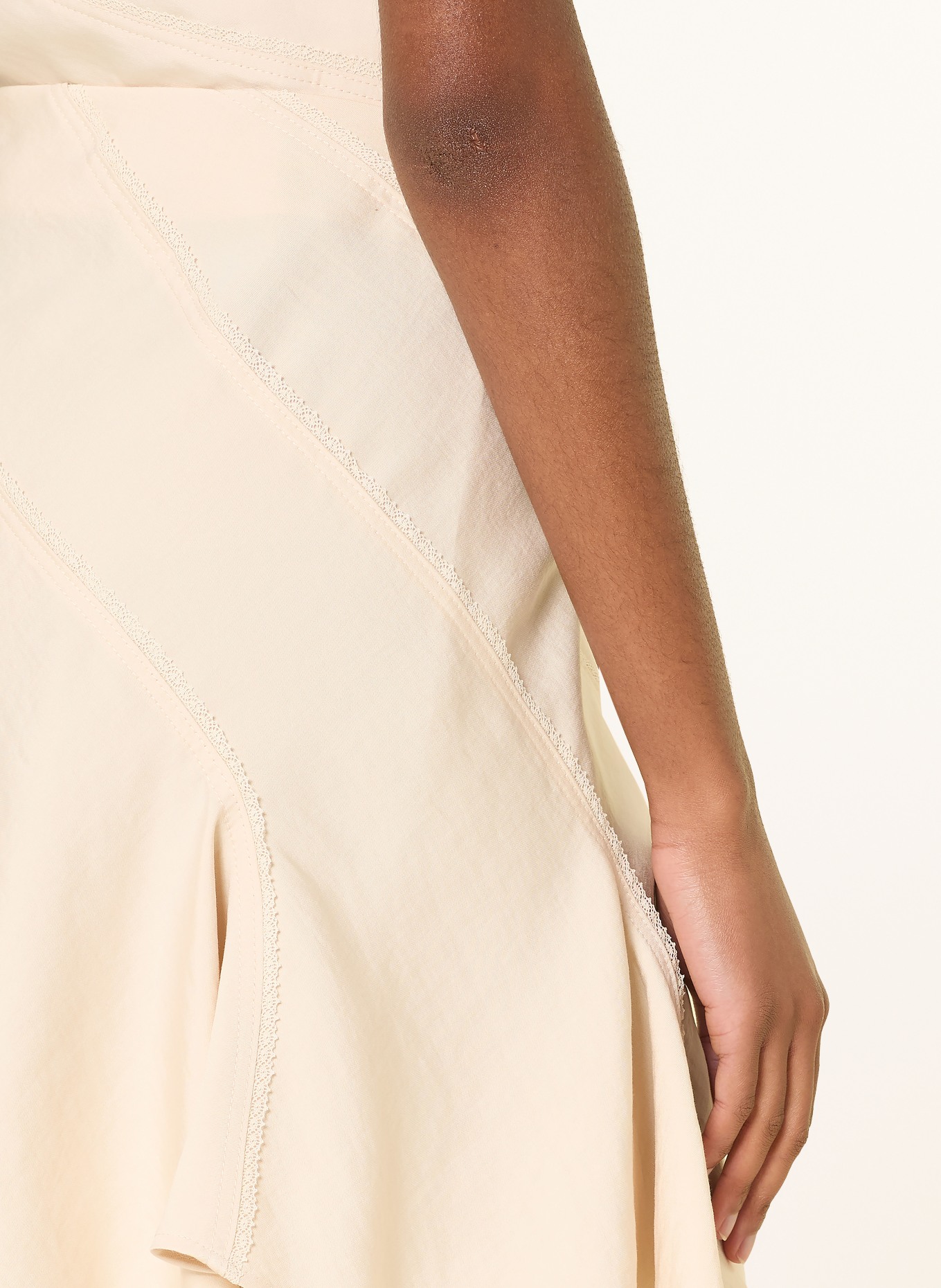 CLAUDIE PIERLOT Rock mit Spitze: CREME