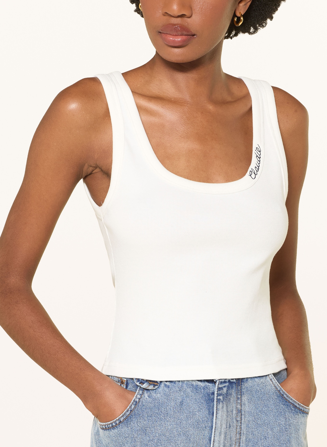 CLAUDIE PIERLOT Top: ECRU