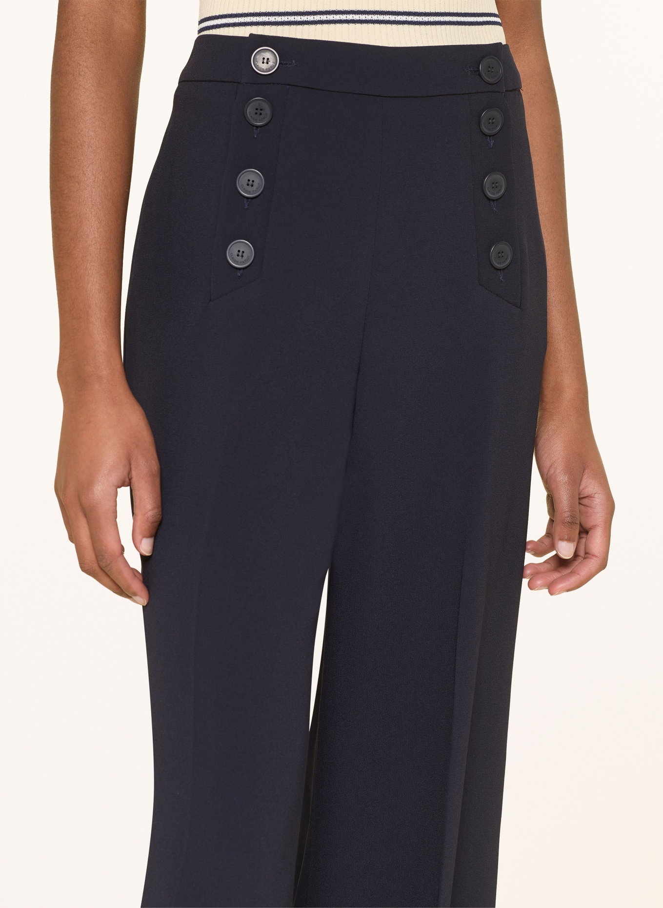 CLAUDIE PIERLOT Marlenehose: DUNKELBLAU