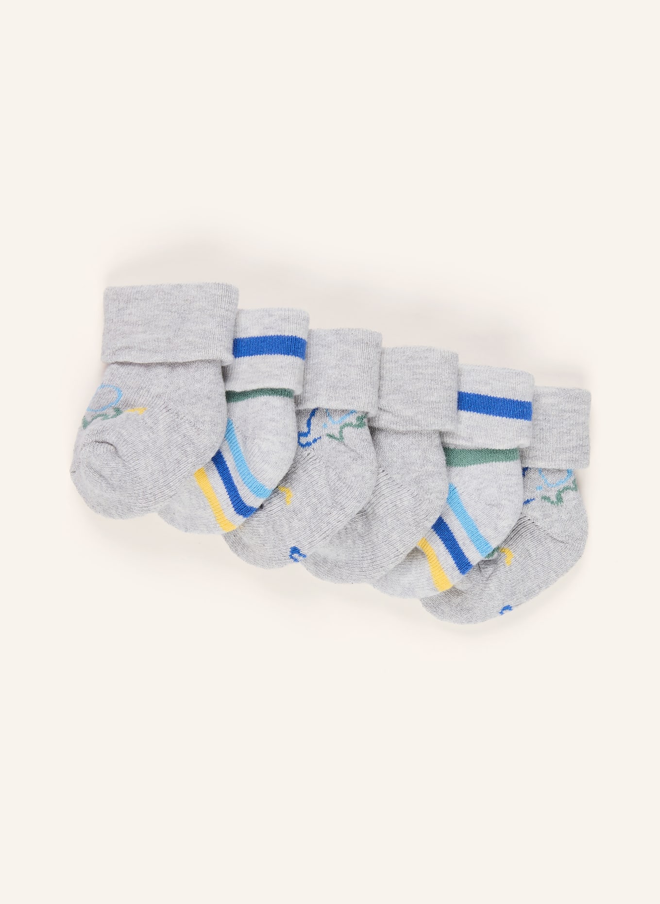 ewers COLLECTION 6er-Pack Socken: GRAU / GELB / BLAU