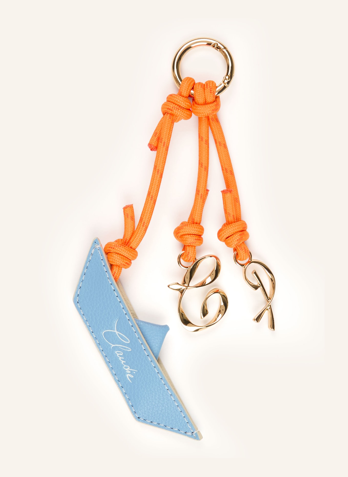 CLAUDIE PIERLOT Schlüsselanhänger: ORANGE / GOLD / HELLBLAU