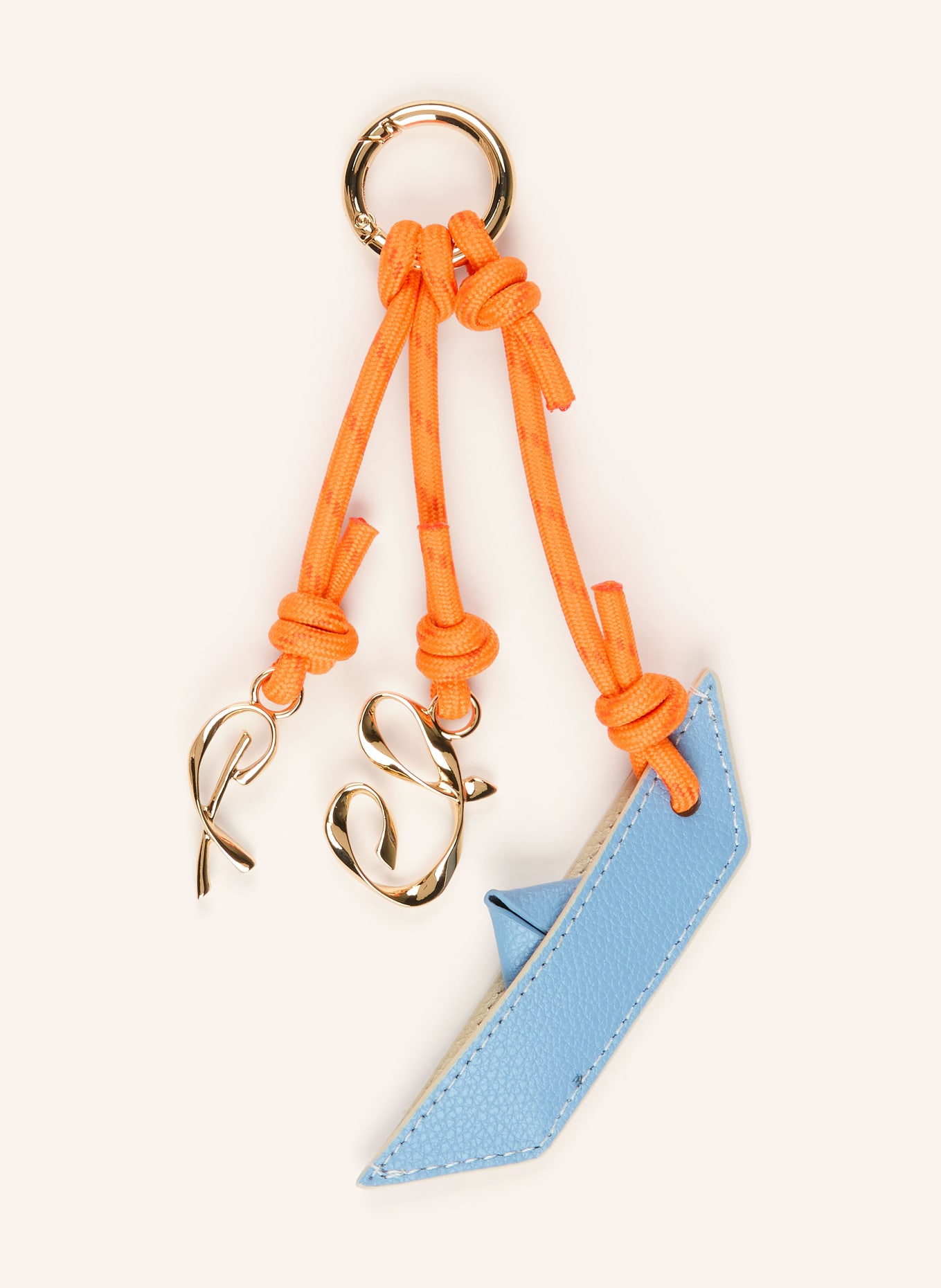 CLAUDIE PIERLOT Schlüsselanhänger: ORANGE / GOLD / HELLBLAU