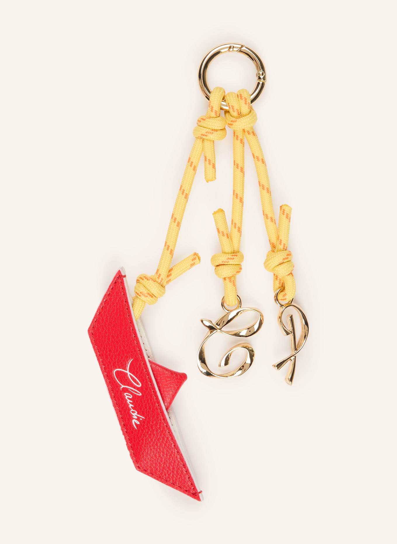 CLAUDIE PIERLOT Schlüsselanhänger: GELB / GOLD / ROT