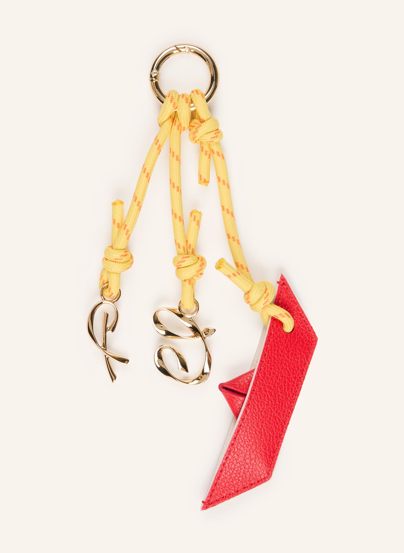 CLAUDIE PIERLOT Schlüsselanhänger: GELB / GOLD / ROT