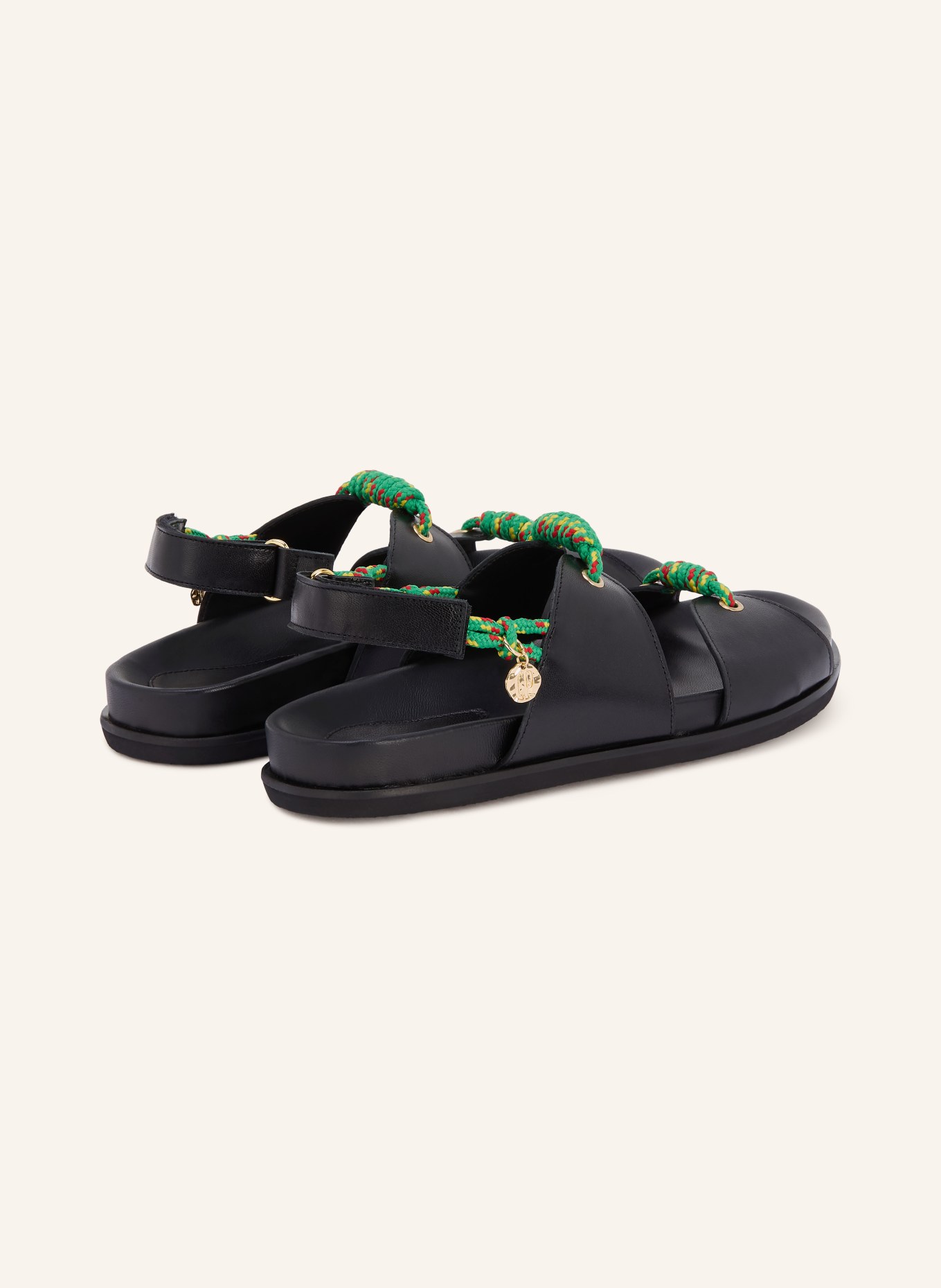 CLAUDIE PIERLOT Sandalen: SCHWARZ / GELB / GRÜN