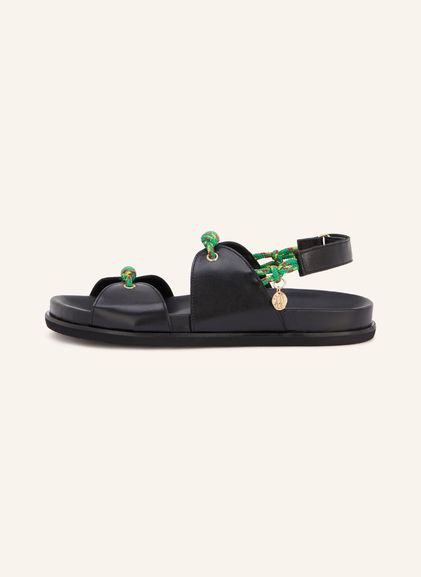 CLAUDIE PIERLOT Sandalen: SCHWARZ / GELB / GRÜN
