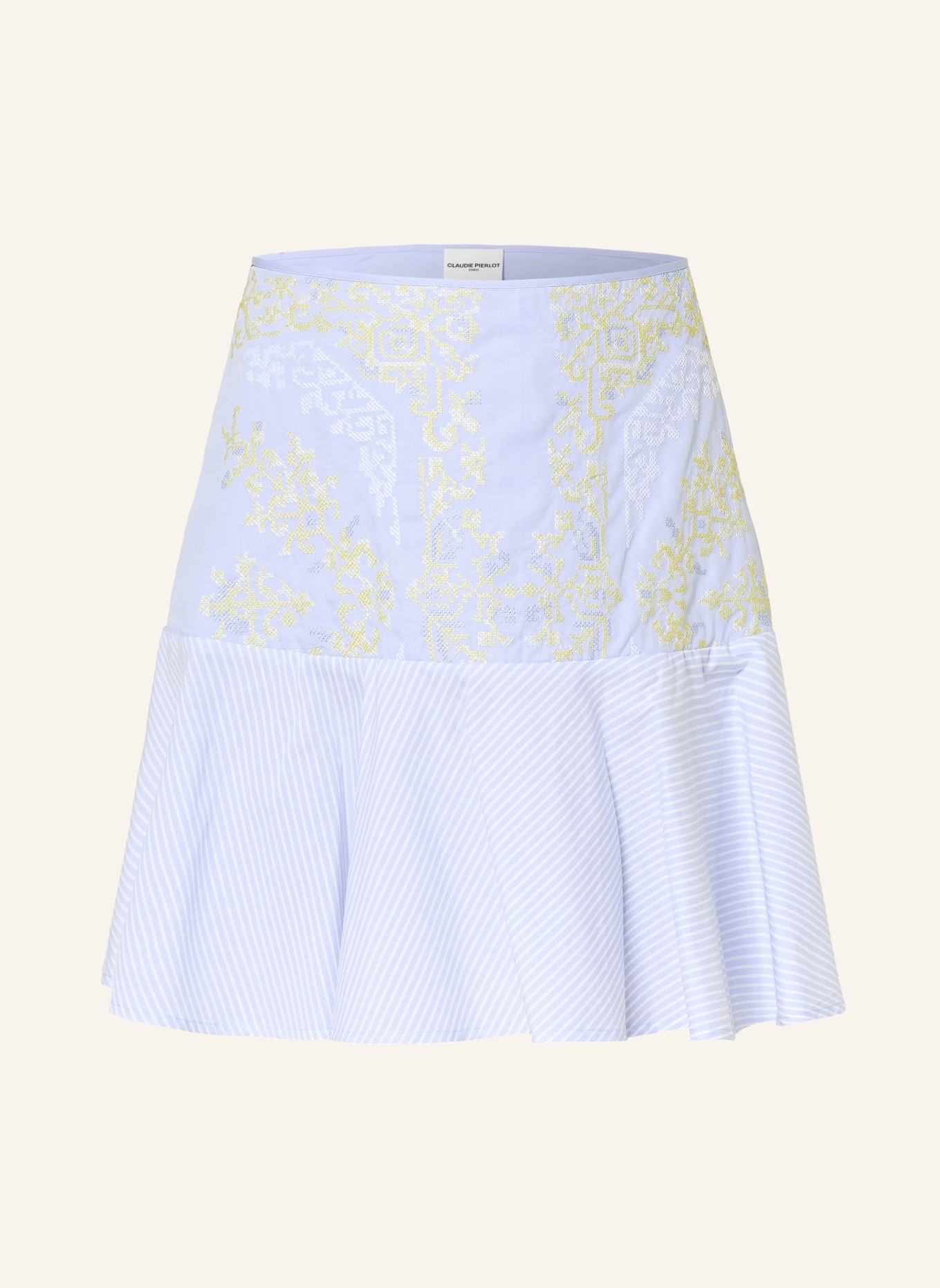 CLAUDIE PIERLOT Rock: HELLBLAU / HELLGELB / WEISS