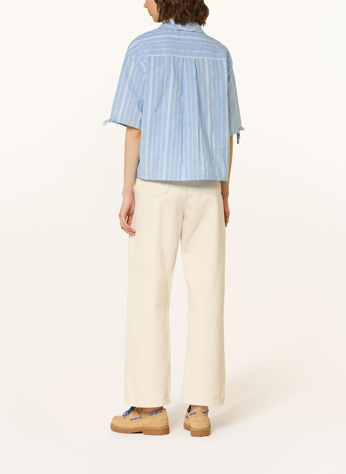 CLAUDIE PIERLOT Hemdbluse: HELLBLAU / WEISS