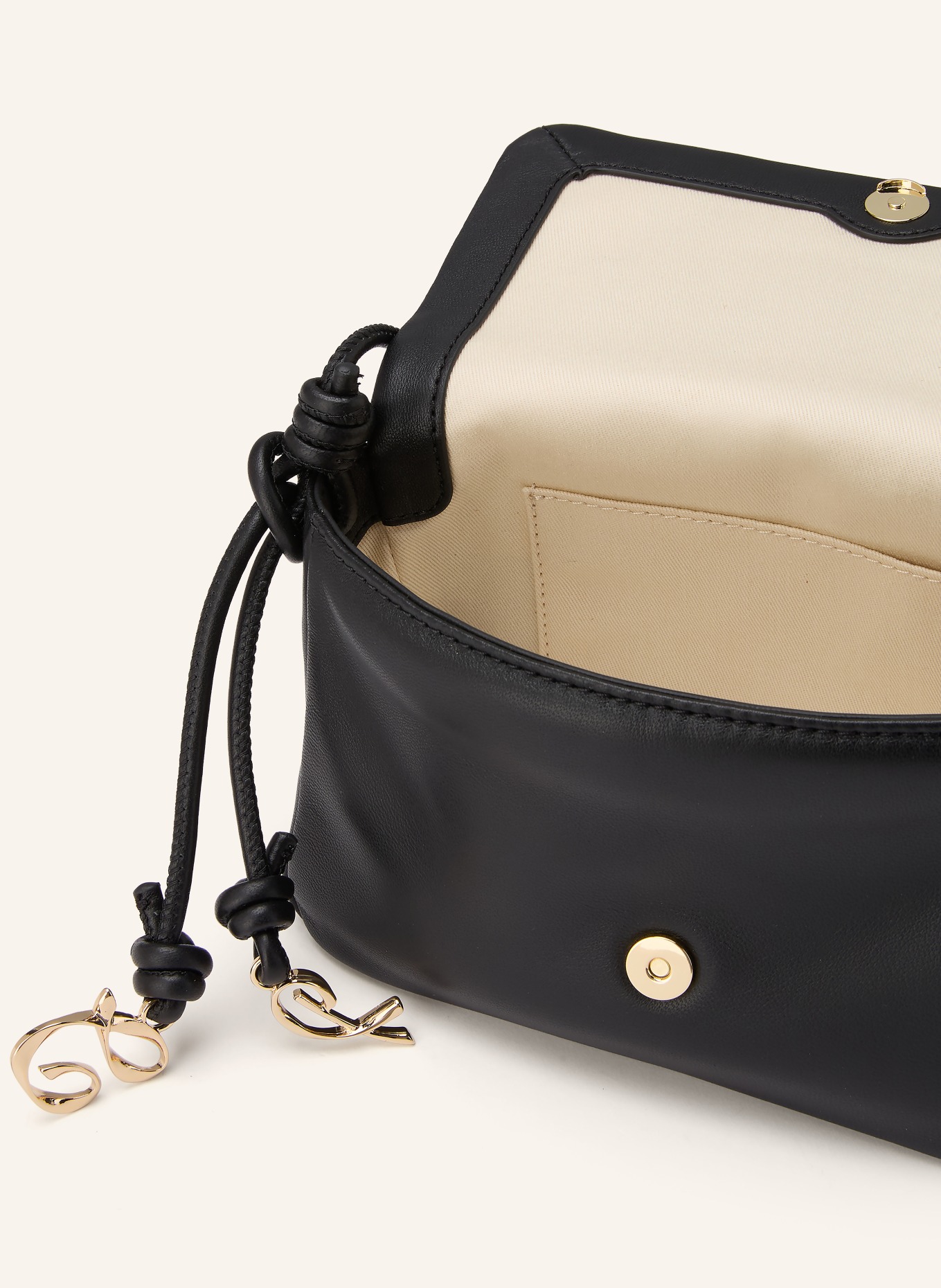 CLAUDIE PIERLOT Umhängetasche: SCHWARZ / GOLD