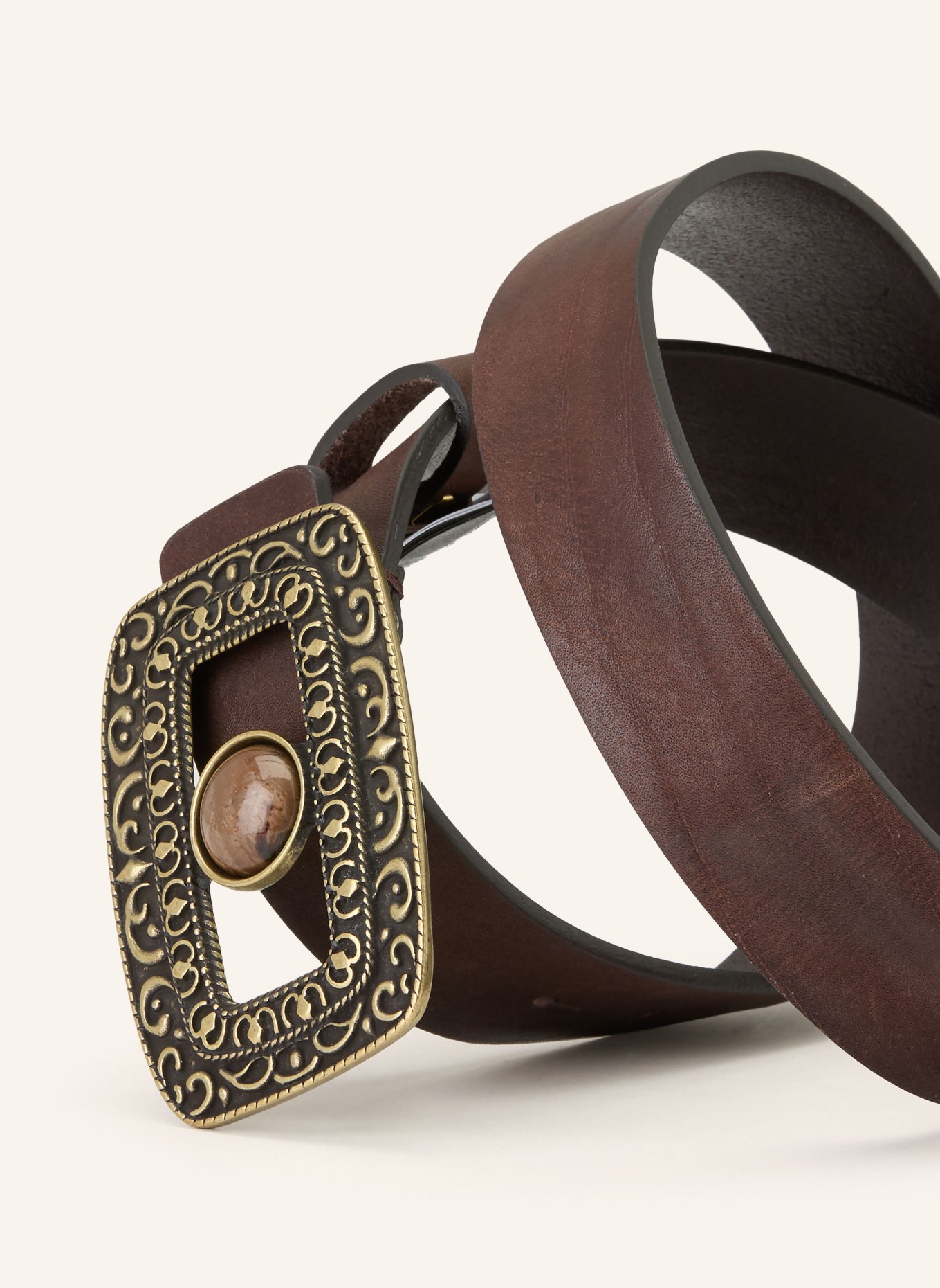 ba&sh Ledergürtel BONI: BRAUN / GOLD / HELLBRAUN