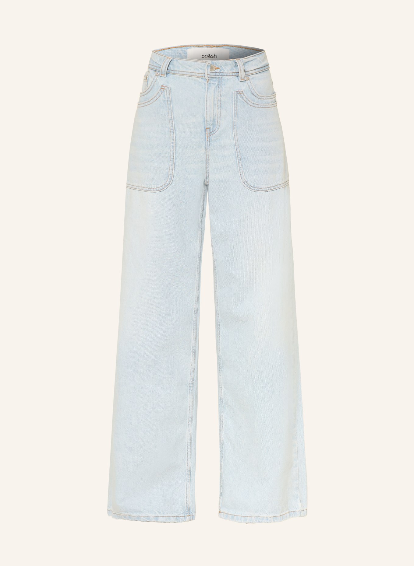 ba&sh Straight Jeans ZOEL: BLUE BLEACHBLUE