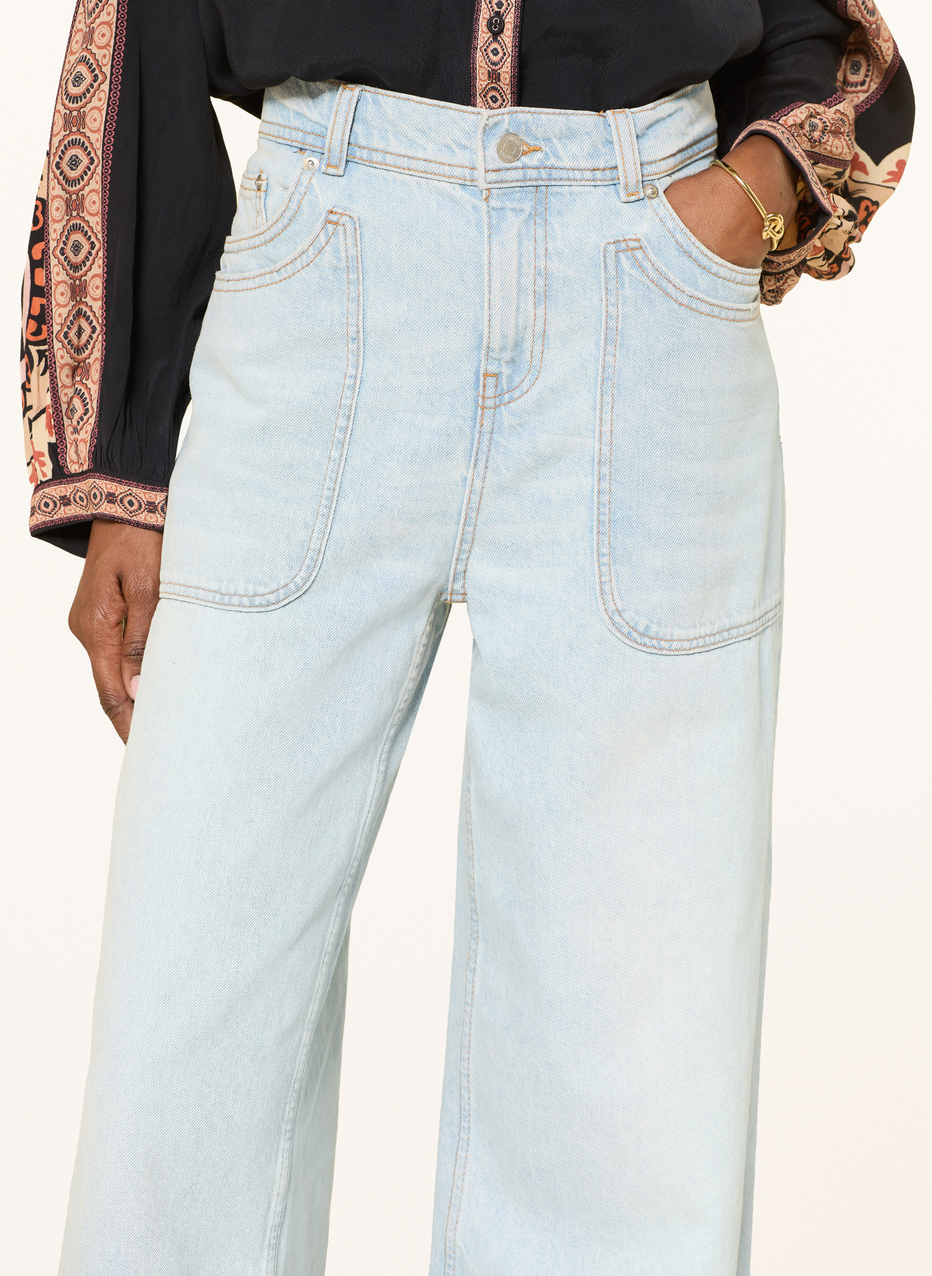 ba&sh Straight Jeans ZOEL: BLUE BLEACHBLUE