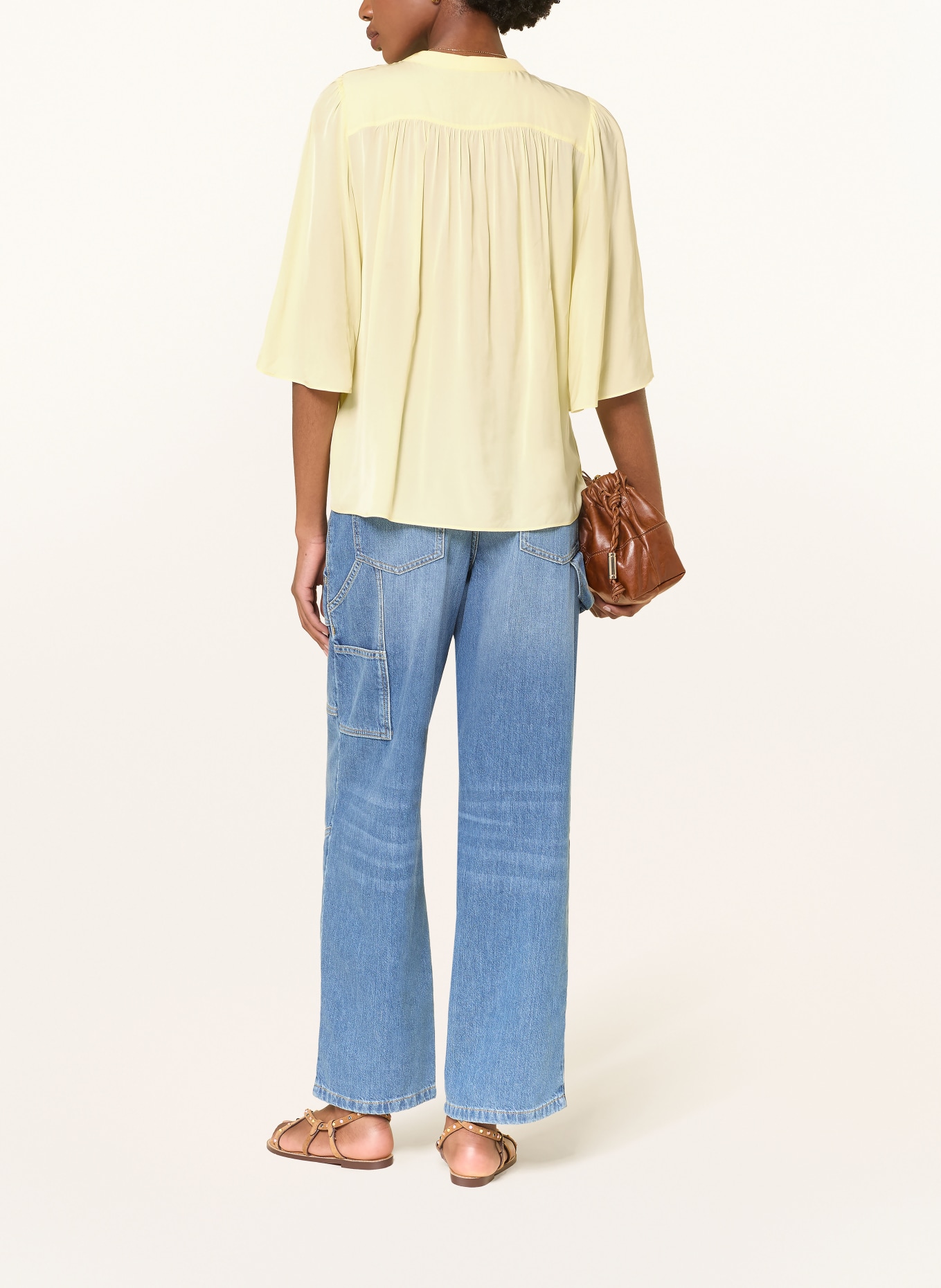 ba&sh Bluse BARNA mit 3/4-Arm: HELLGELB