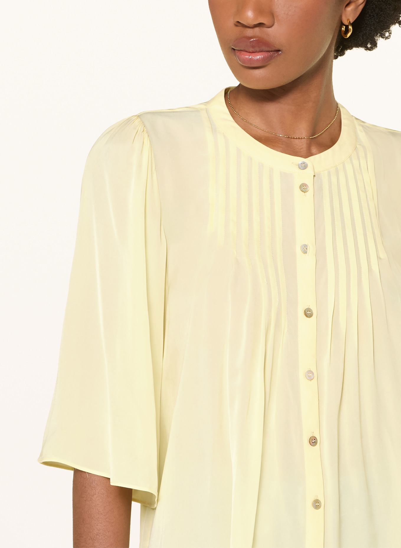 ba&sh Bluse BARNA mit 3/4-Arm: HELLGELB