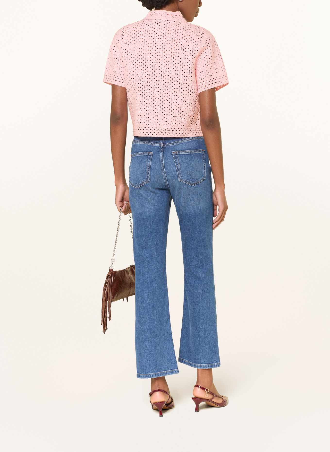 maje Strickjacke mit Schmucksteinen: ROSA