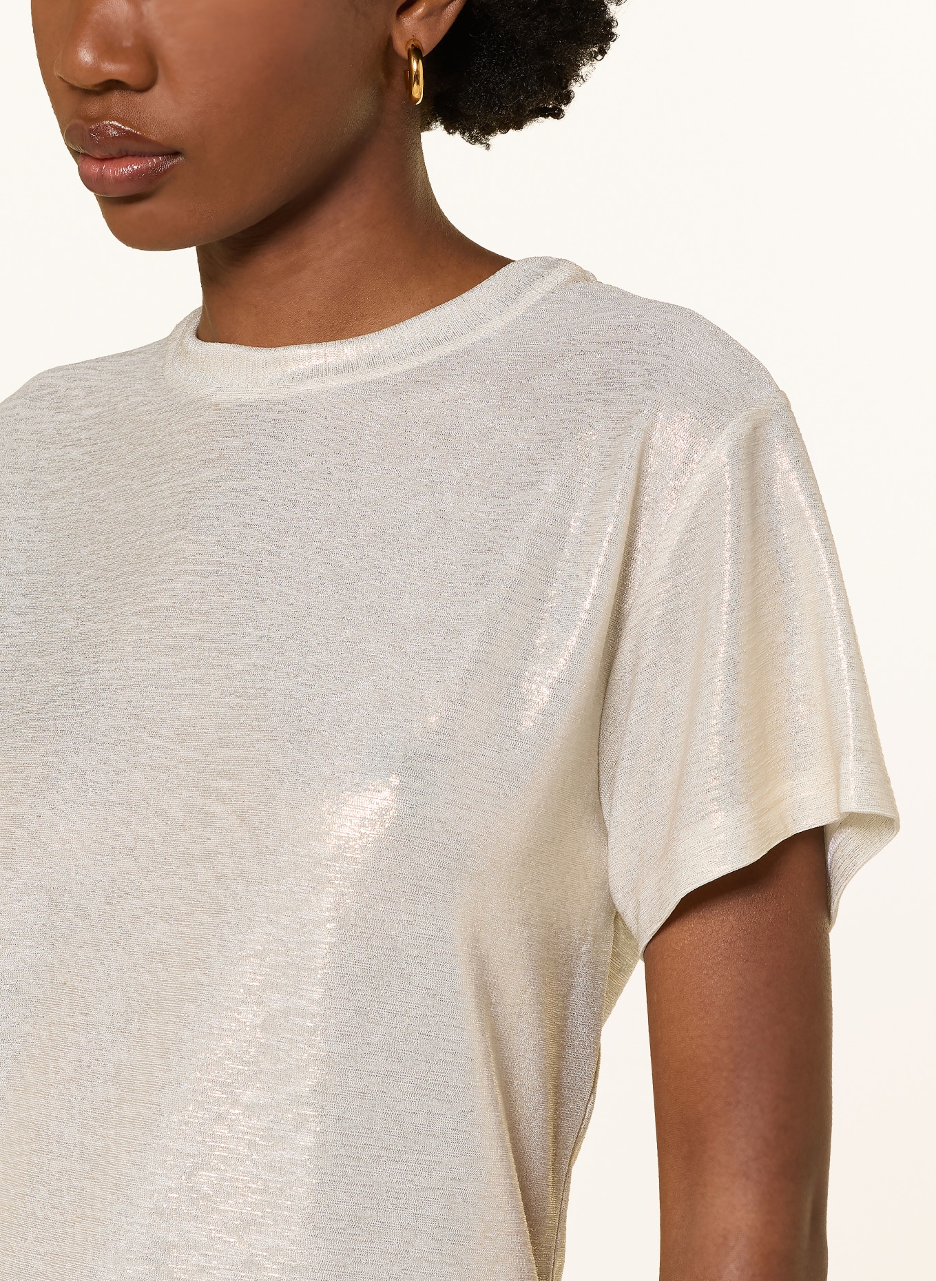 maje Koszulka TAMO: KREMOWY / ZŁOTY