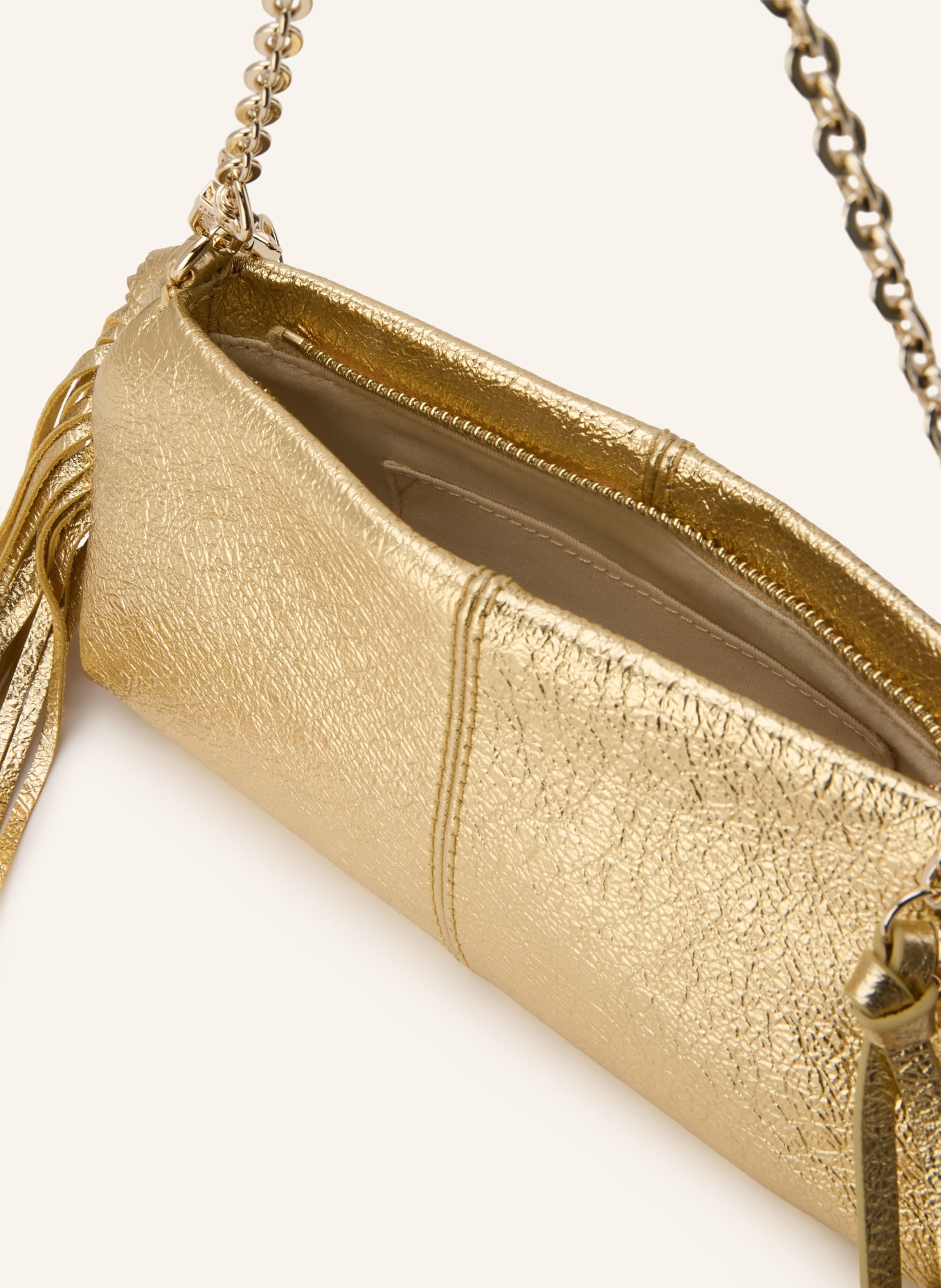 maje Clutch: GOLD