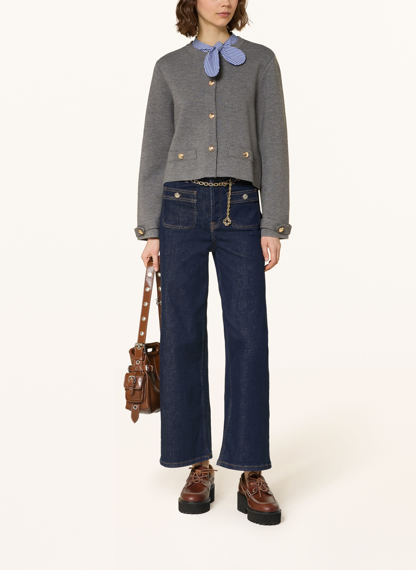 maje Dżinsy z szerokimi nogawkami: 0103 NAVY