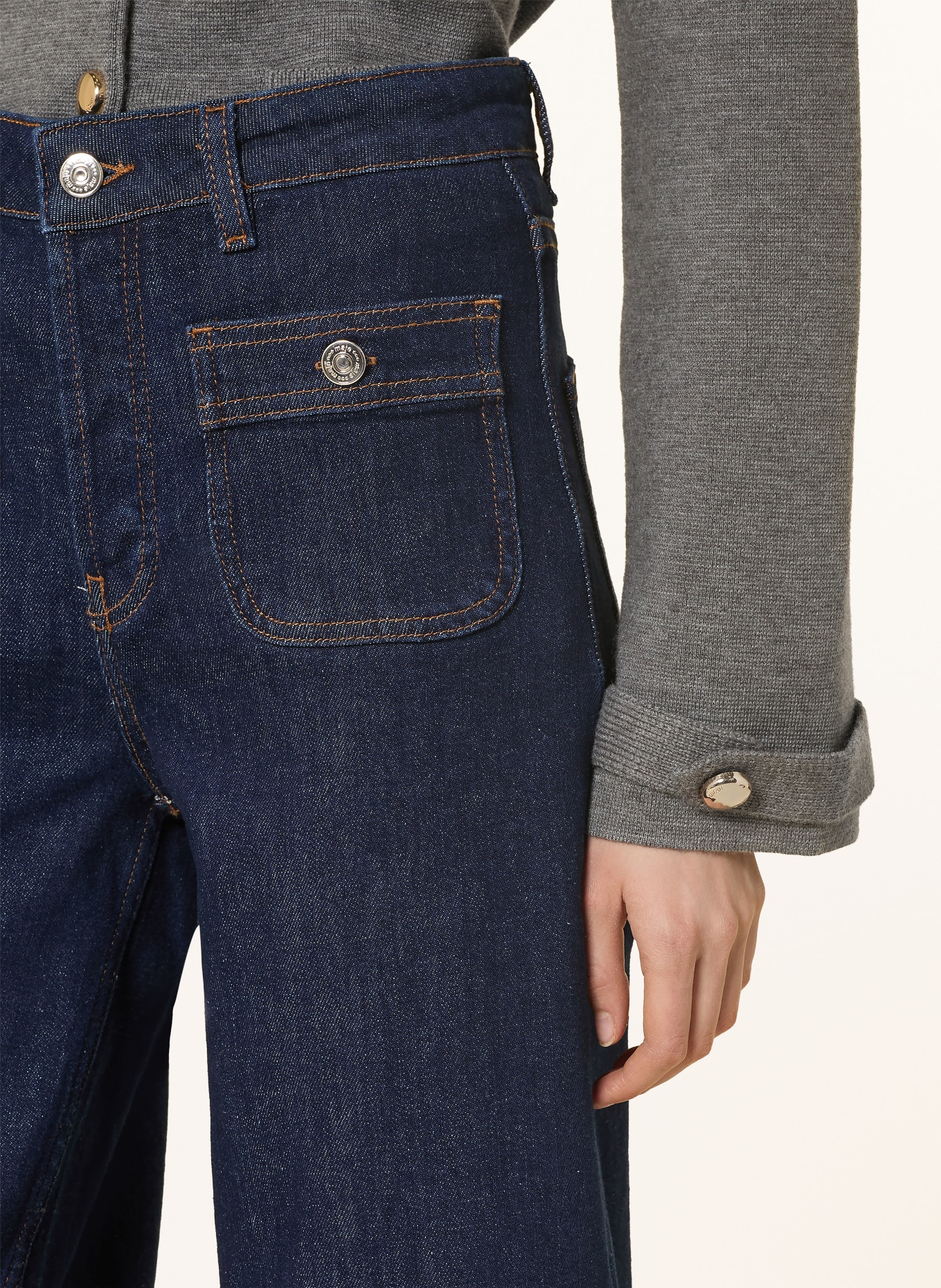 maje Dżinsy z szerokimi nogawkami: 0103 NAVY