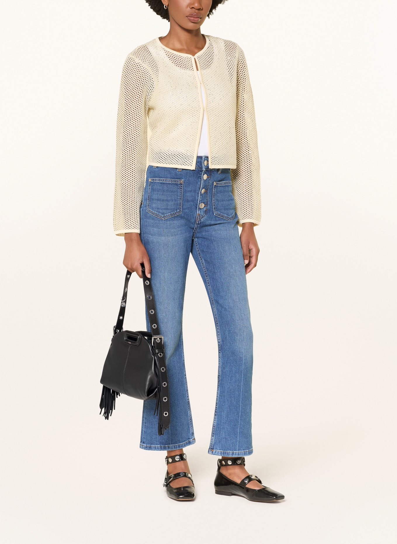 maje Handtasche: SCHWARZ / SILBER