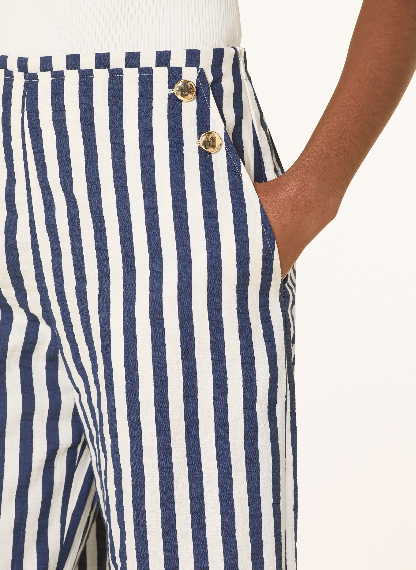 maje Hose: DUNKELBLAU / WEISS