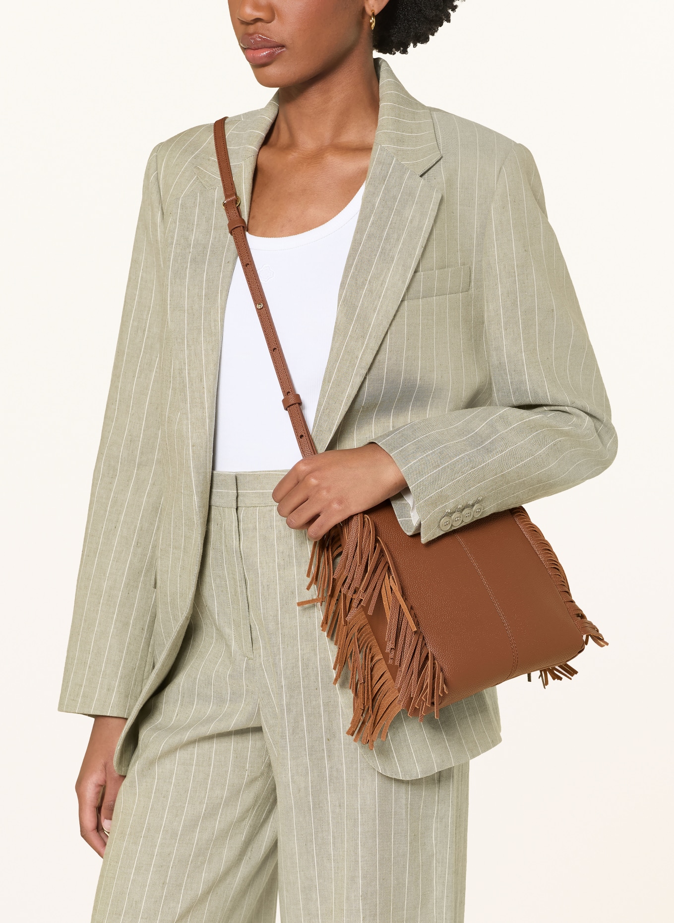 maje Handtasche: BRAUN / GOLD