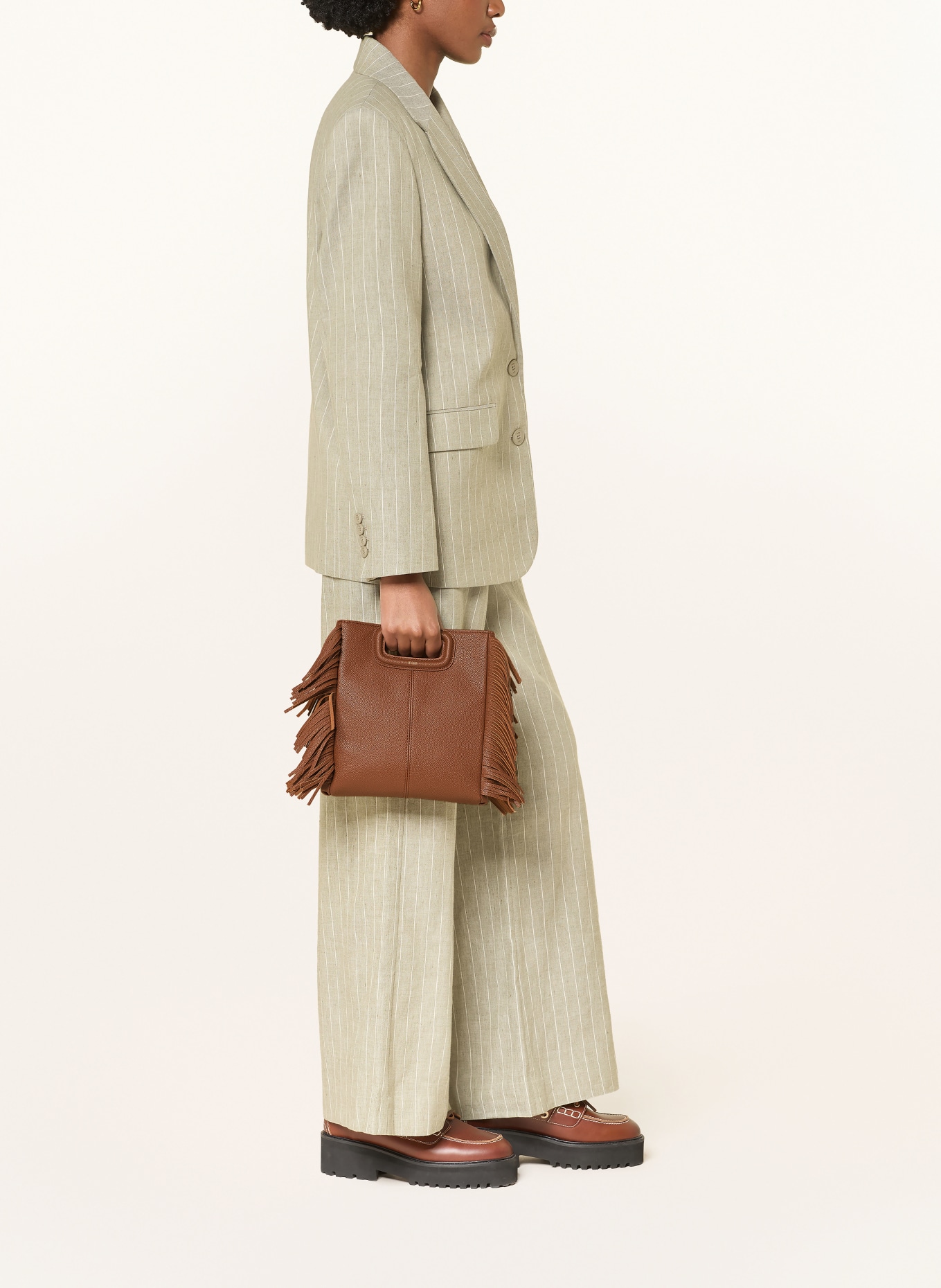 maje Handtasche: BRAUN / GOLD