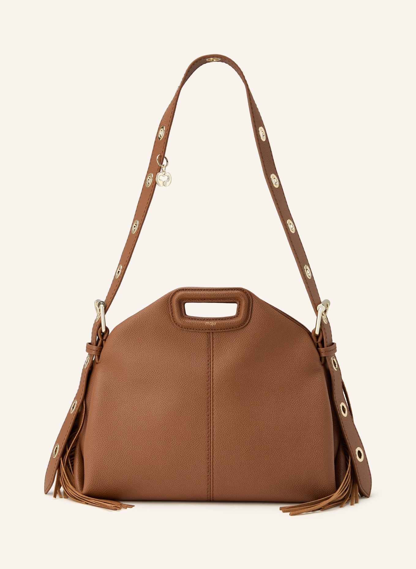 maje Schultertasche: BRAUN / GOLD