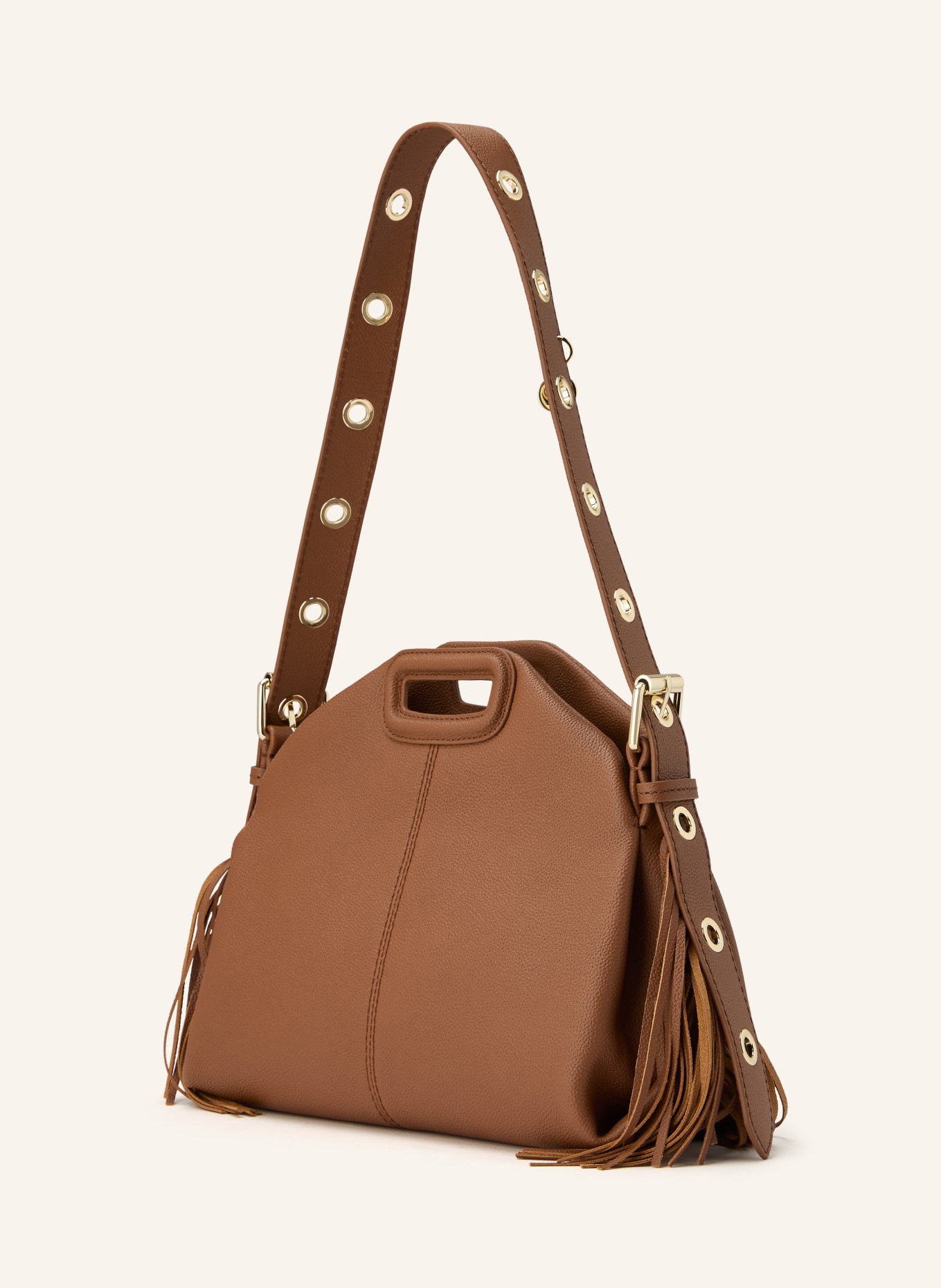 maje Schultertasche: BRAUN / GOLD