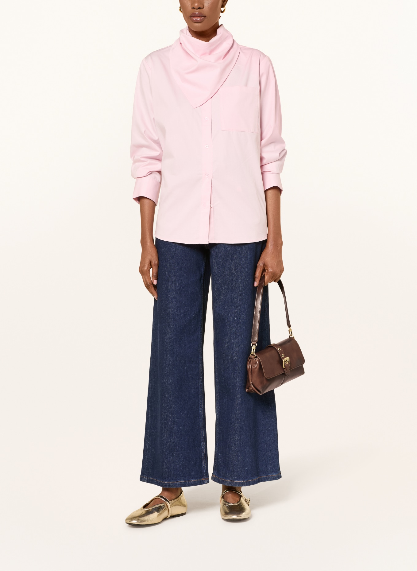 maje Schultertasche: BRAUN / GOLD