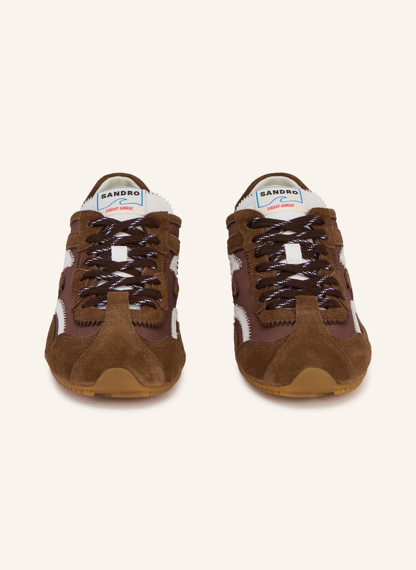 SANDRO Sneaker: BRAUN / WEISS