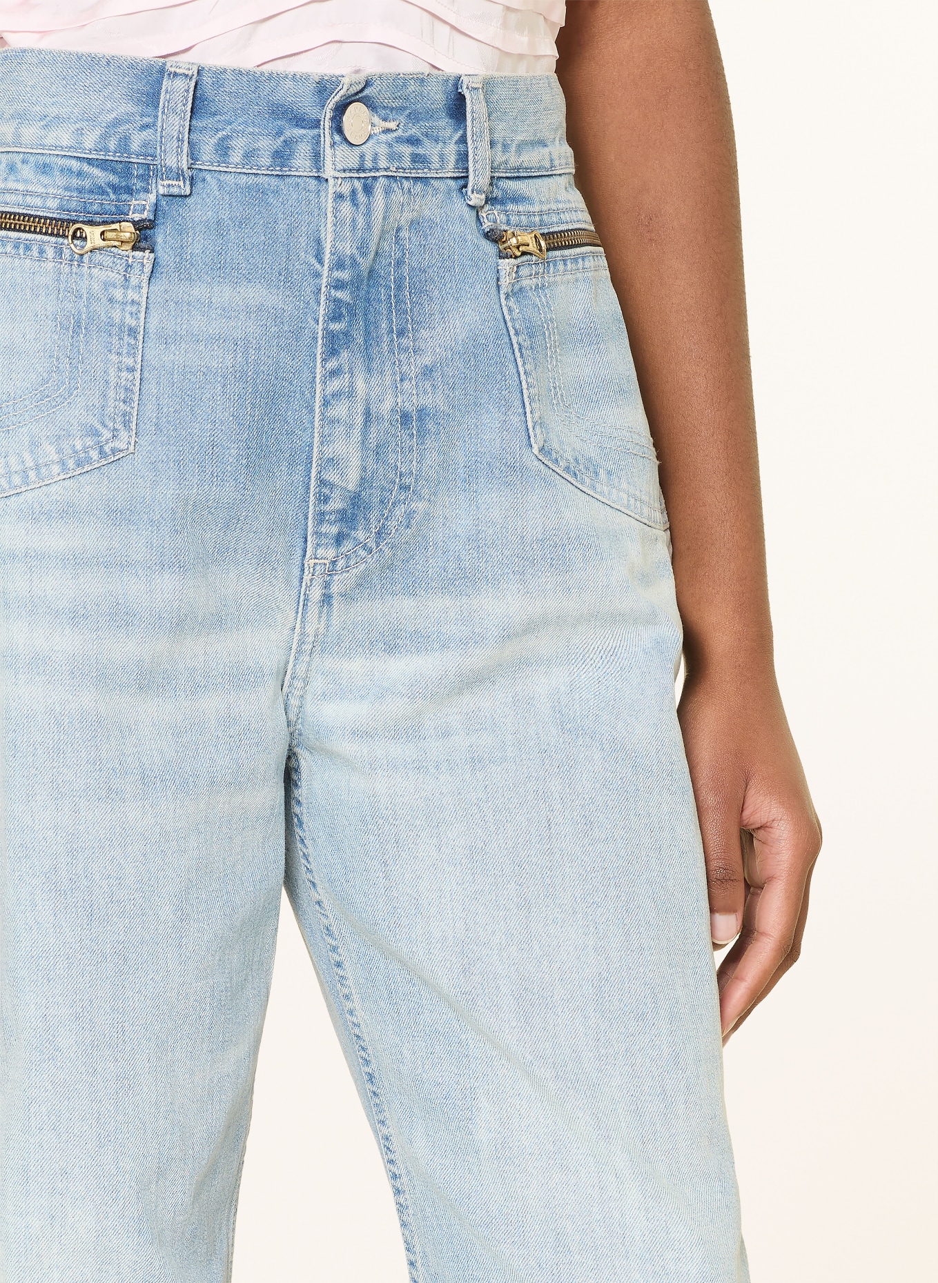 SANDRO Wide Leg Jeans: 4785 BLUE JEAN