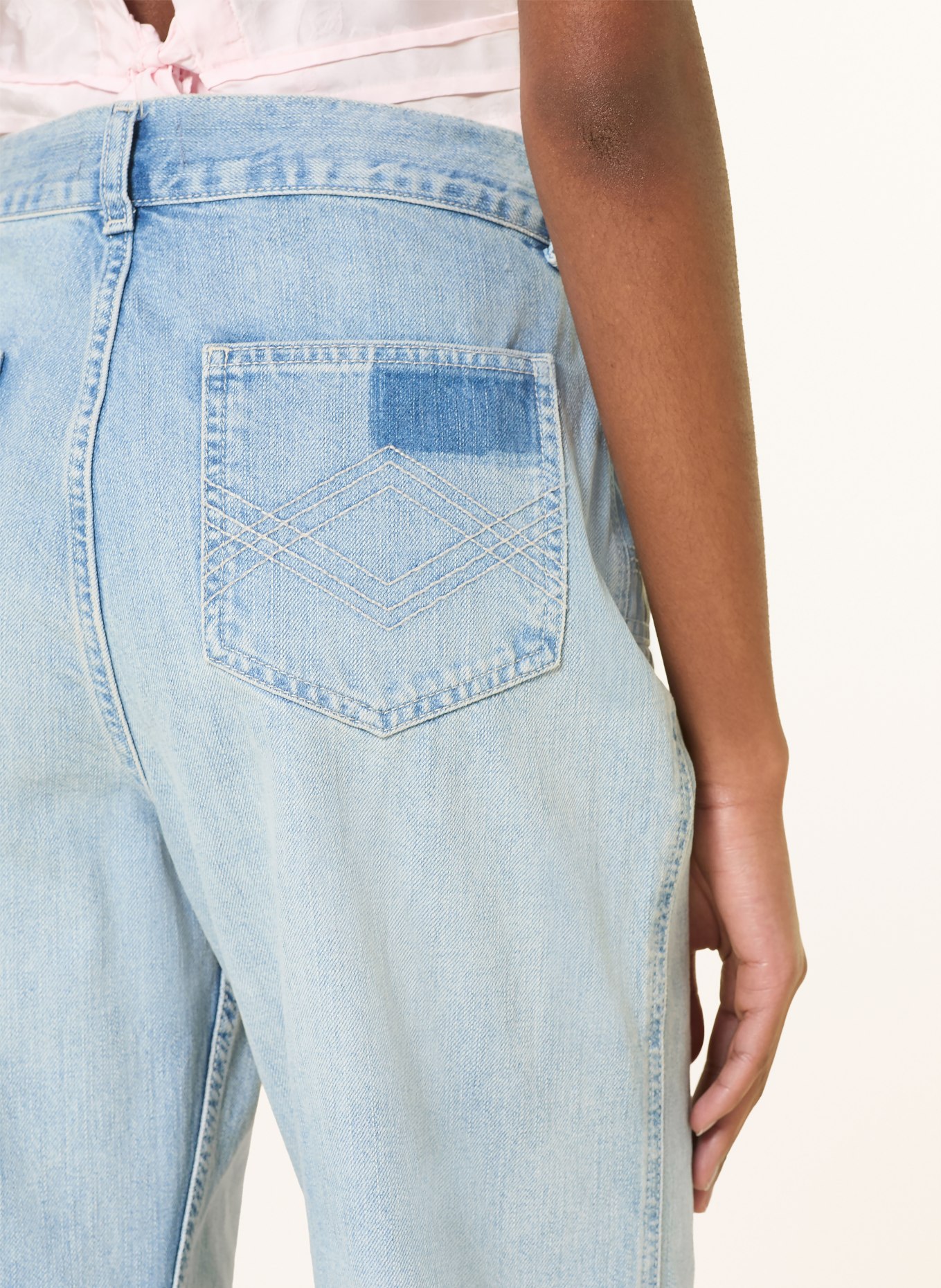 SANDRO Wide Leg Jeans: 4785 BLUE JEAN