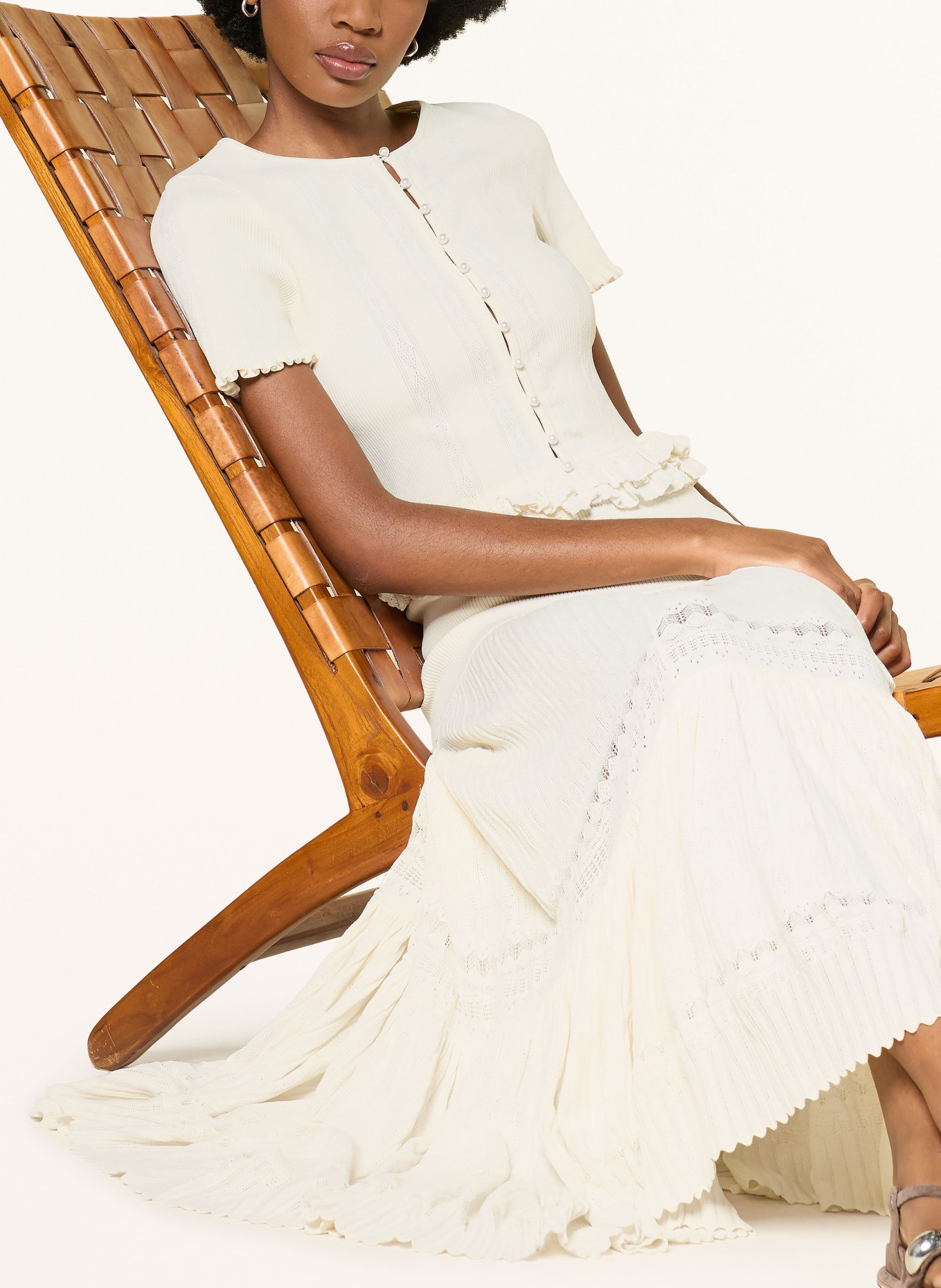 SANDRO Strickrock: ECRU