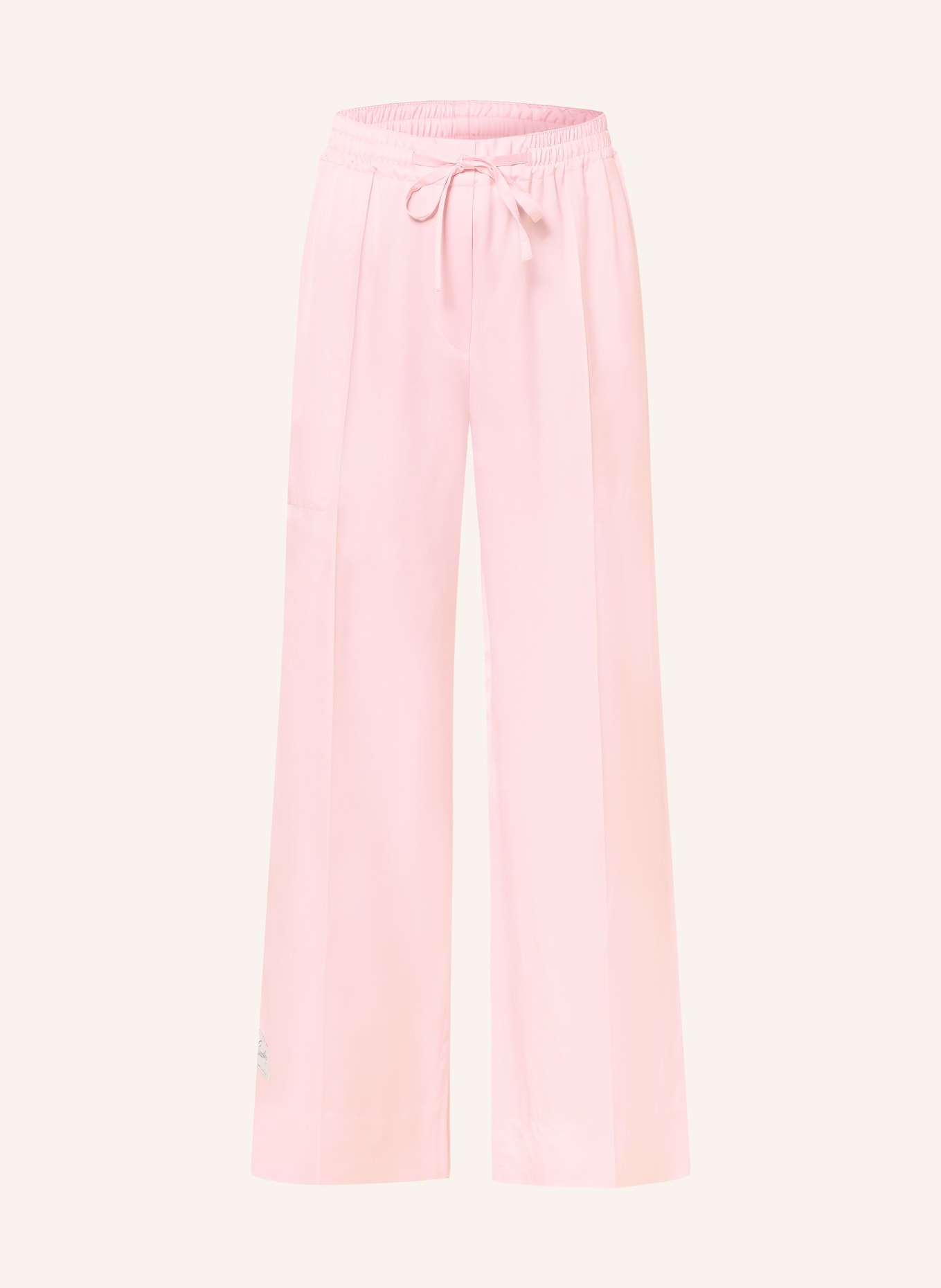 SANDRO Marlenehose aus Satin: HELLROSA