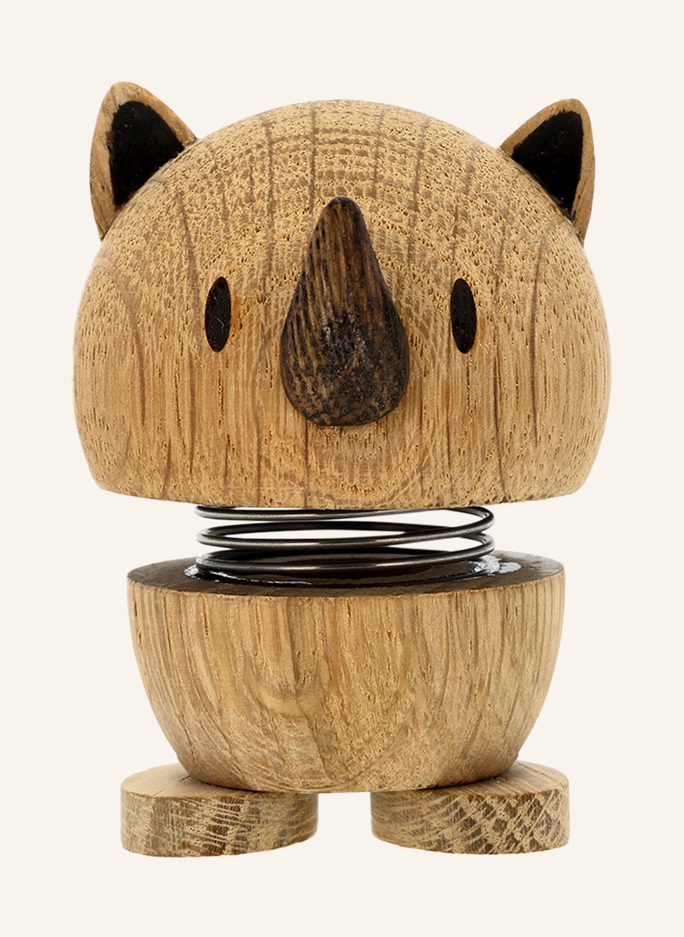 Hoptimist Decoratiefiguur RHINO SMALL: LICHTBRUIN / MARRON FONCÉ / ZWART