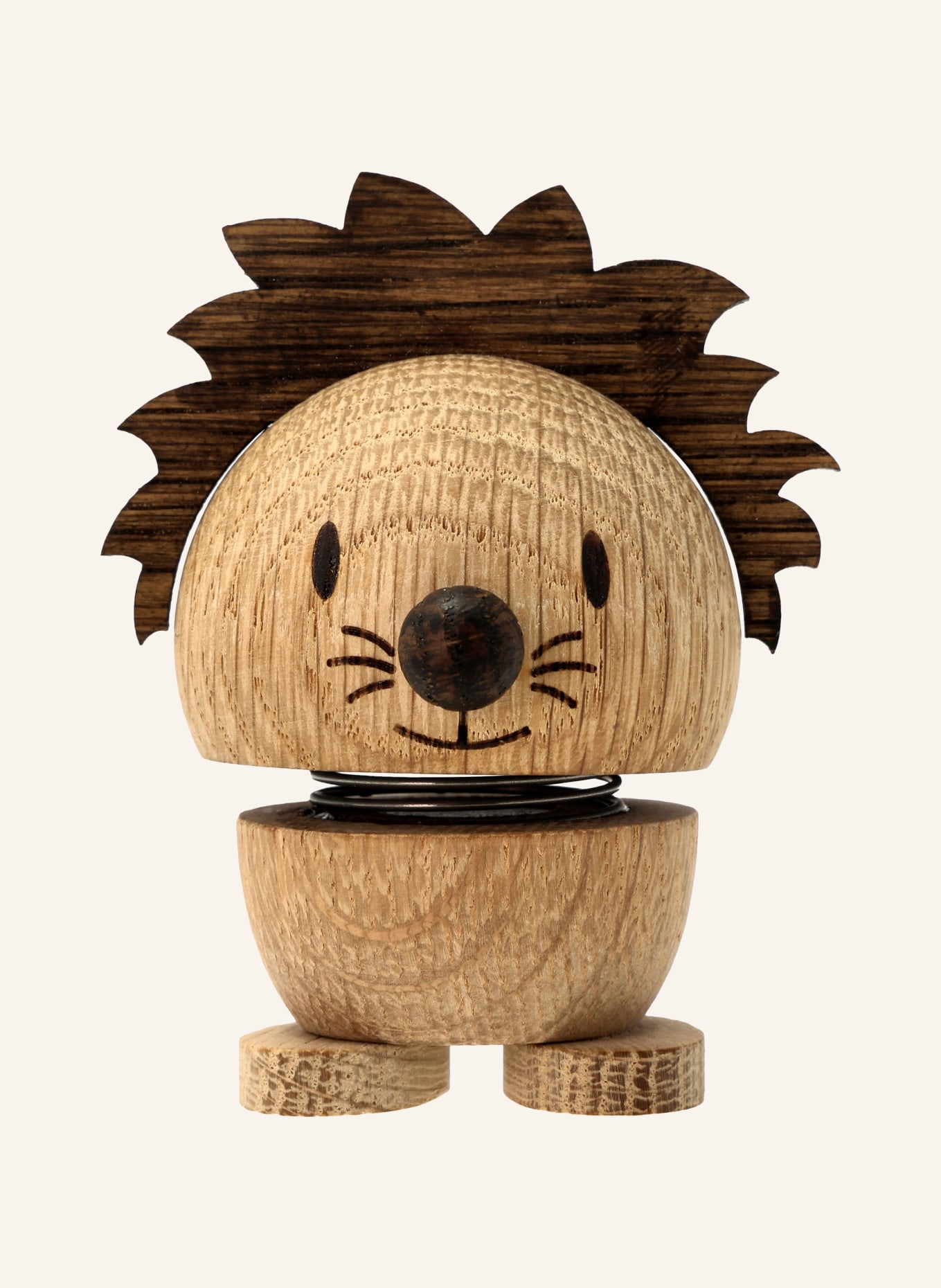 Hoptimist Decoratiefiguur LION SMALL: LICHTBRUIN / MARRON FONCÉ / ZWART