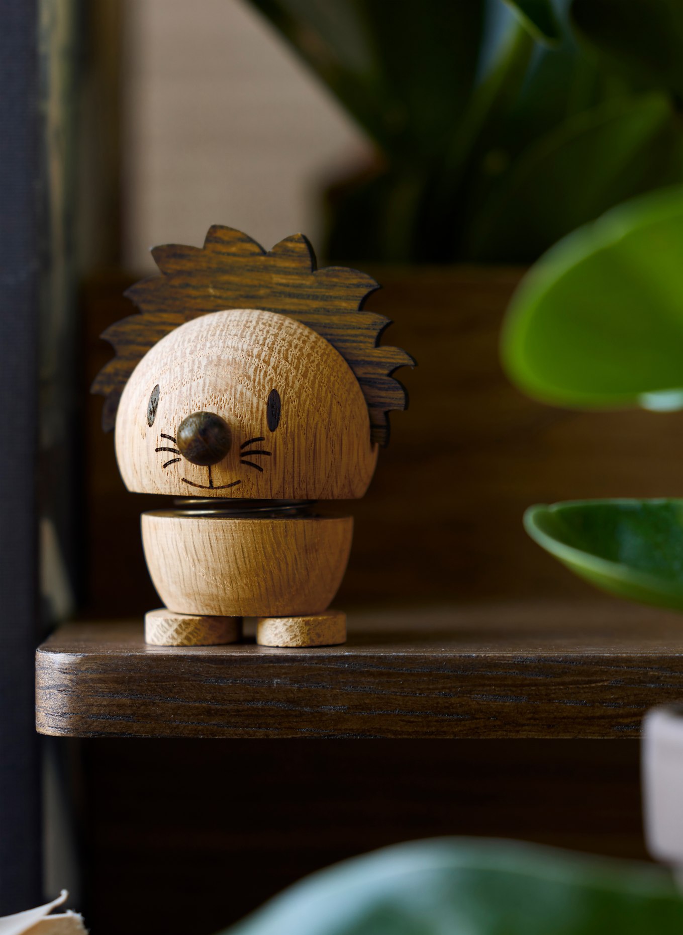 Hoptimist Decoratiefiguur LION SMALL: LICHTBRUIN / MARRON FONCÉ / ZWART