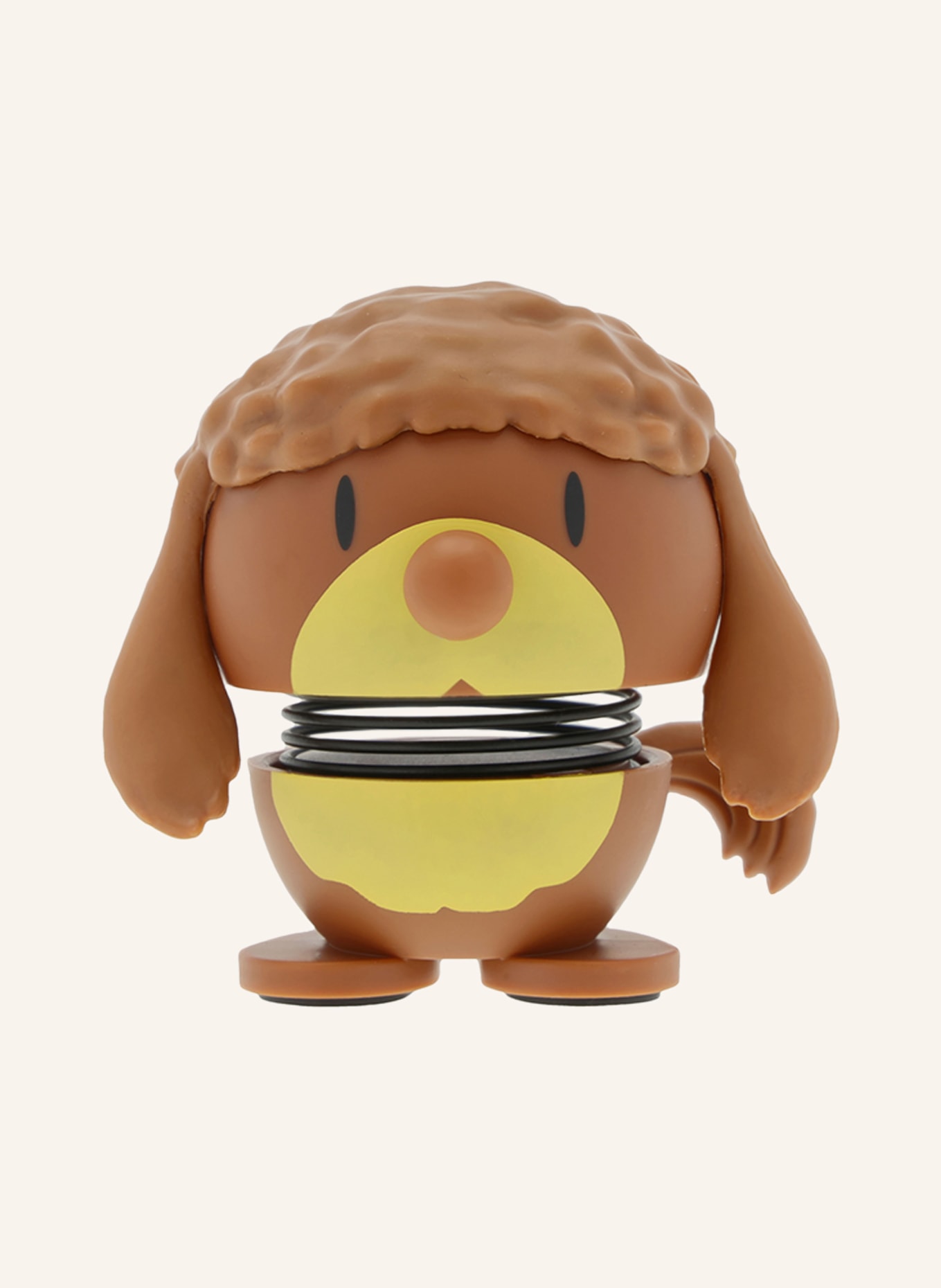 Hoptimist Decoratiefiguur POODLE XS: BRUIN / DONKERGEEL / ZWART