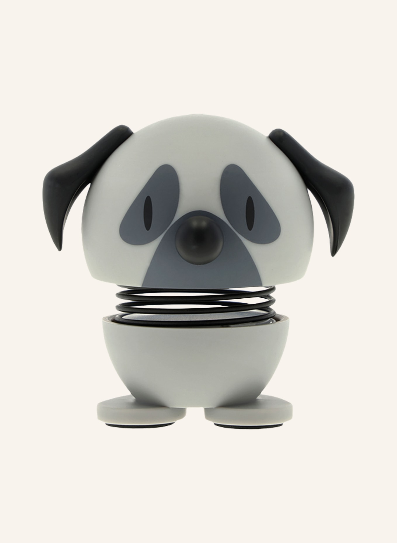 Hoptimist Decoratiefiguur PUG XS: GRIJS / DONKERGRIJS / ZWART