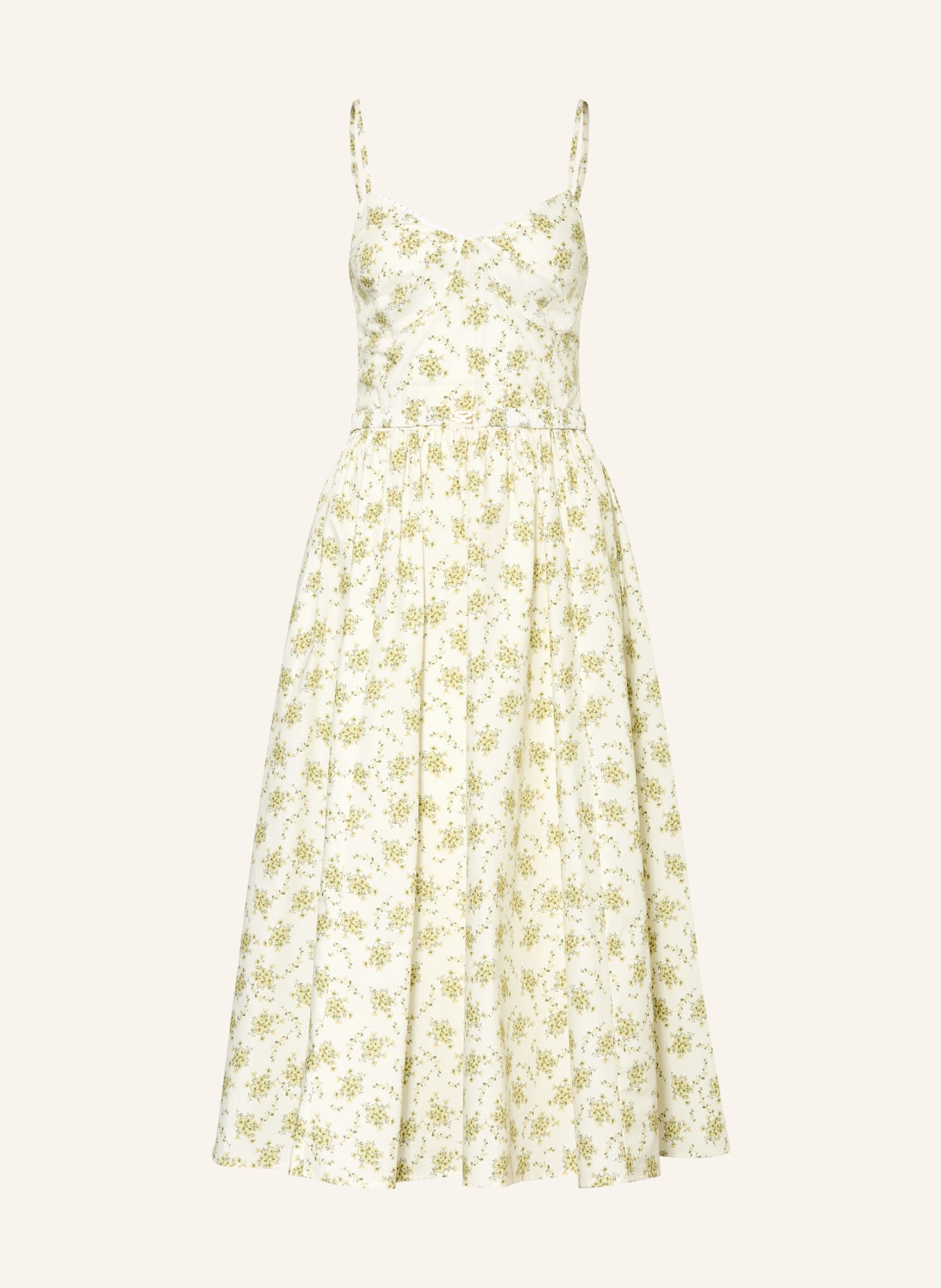 SANDRO Kleid: CREME / HELLGELB / HELLGRÜN