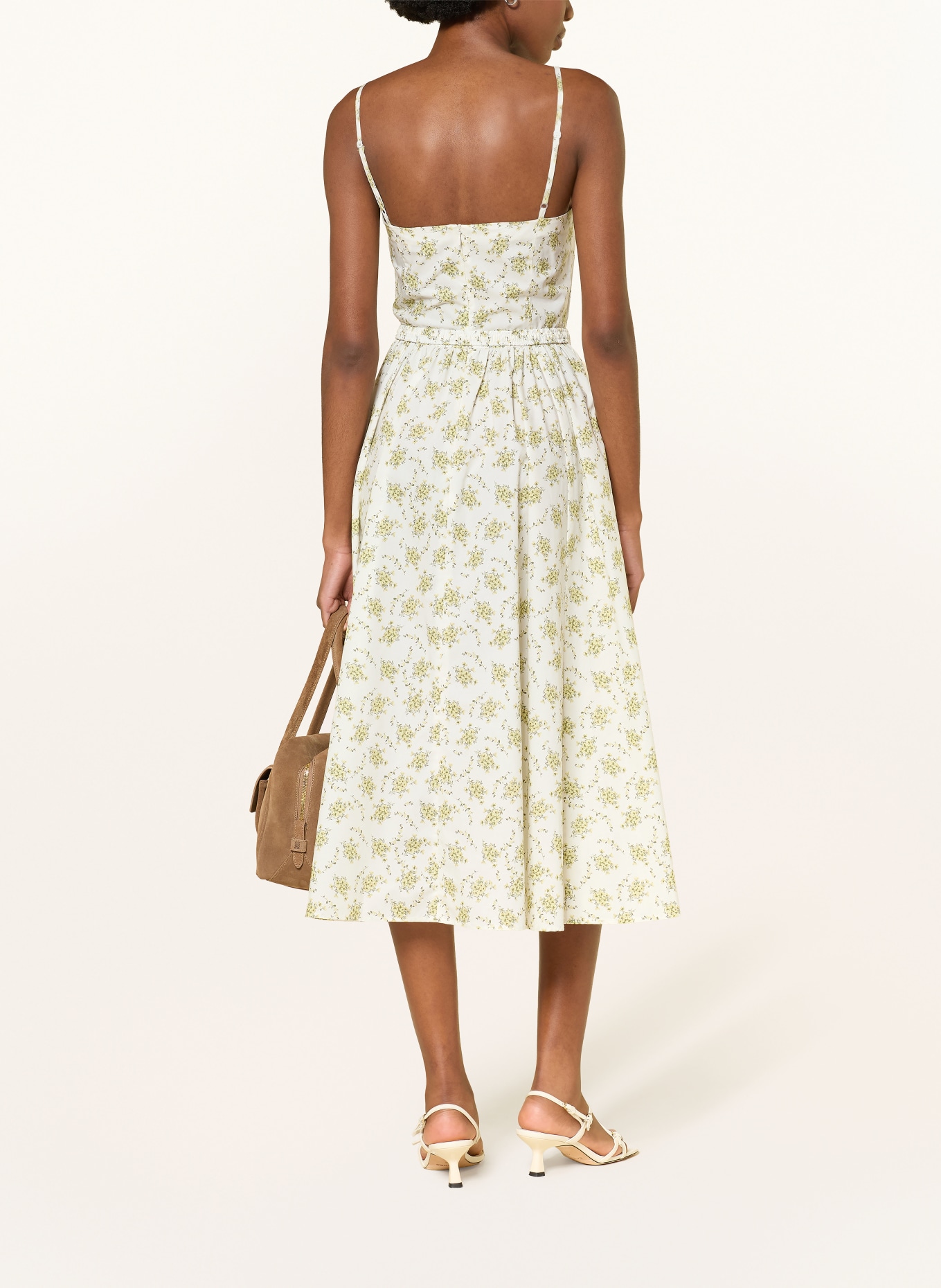 SANDRO Kleid: CREME / HELLGELB / HELLGRÜN