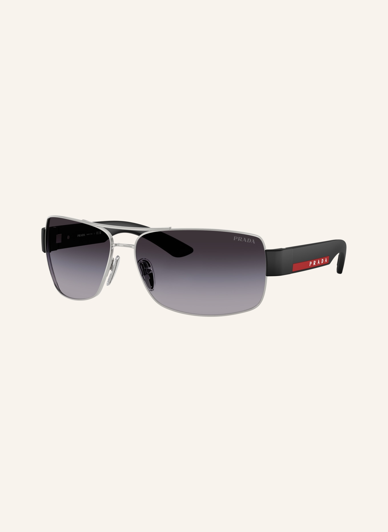 PRADA LINEA ROSSA Okulary przeciwsłoneczne PS B52S: SREBRNO-SZARY PRZEJŚCIE