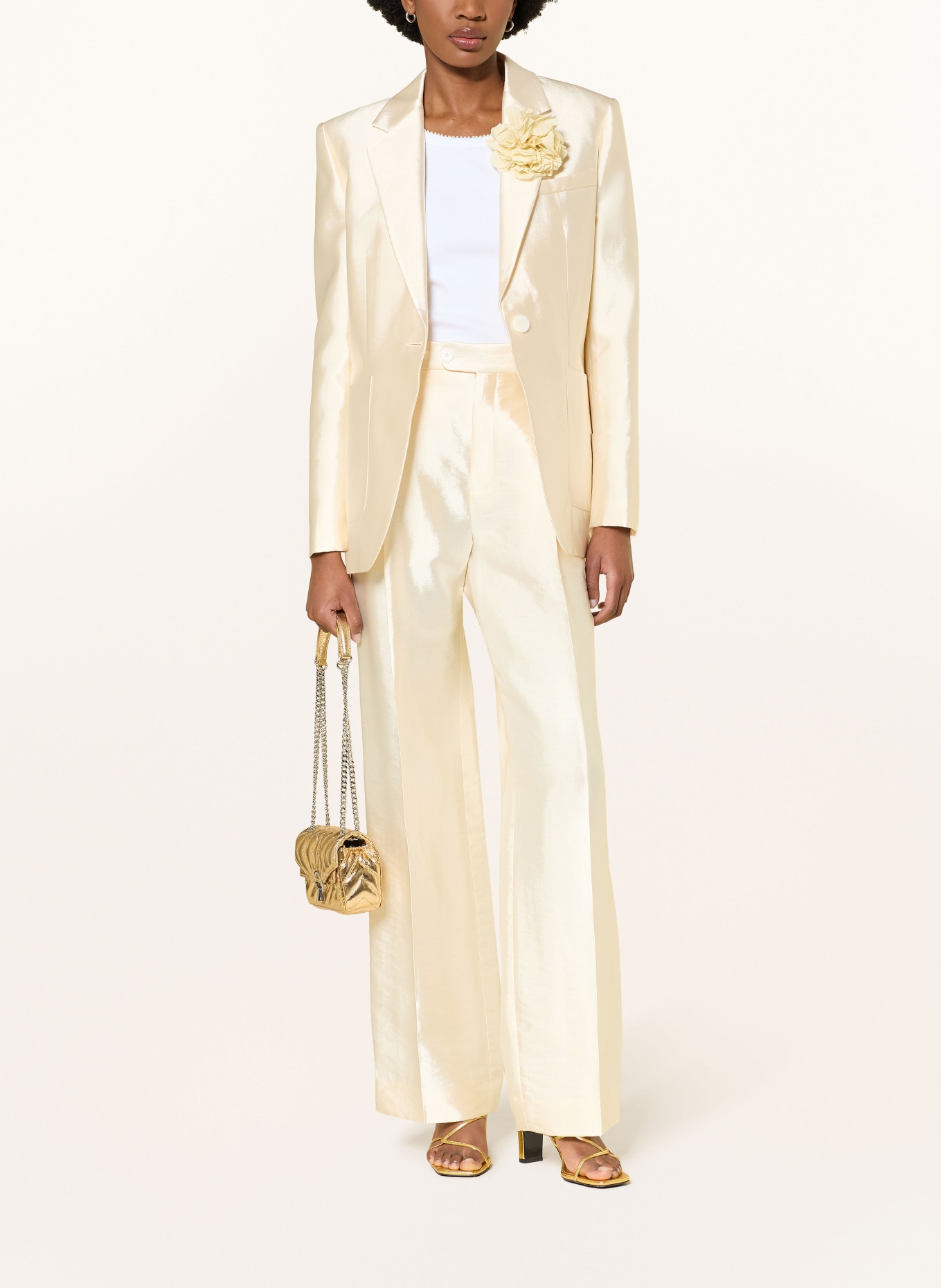 SANDRO Satinblazer: HELLBRAUN