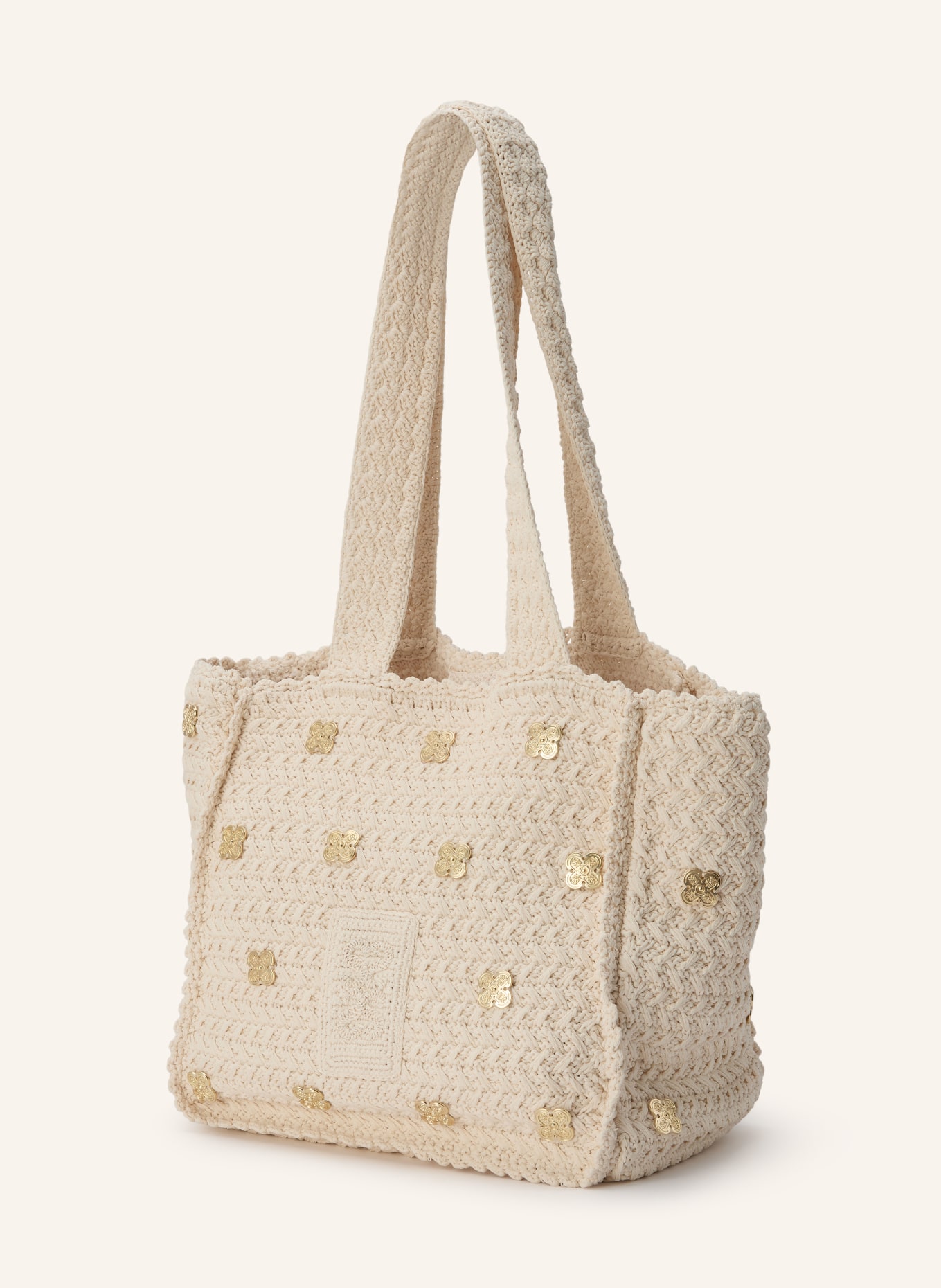 SANDRO Shopper: CREME / GOLD