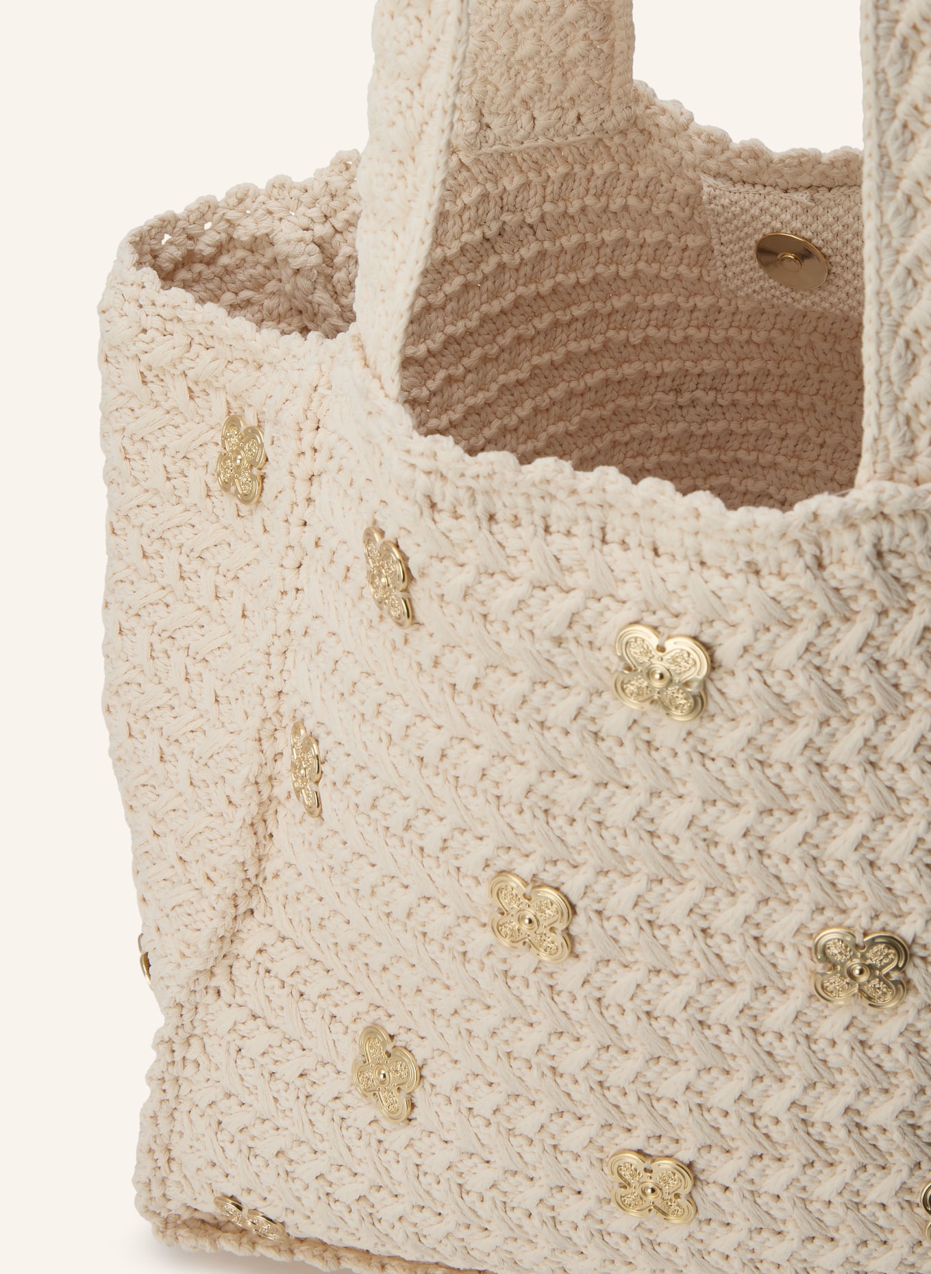 SANDRO Shopper: CREME / GOLD