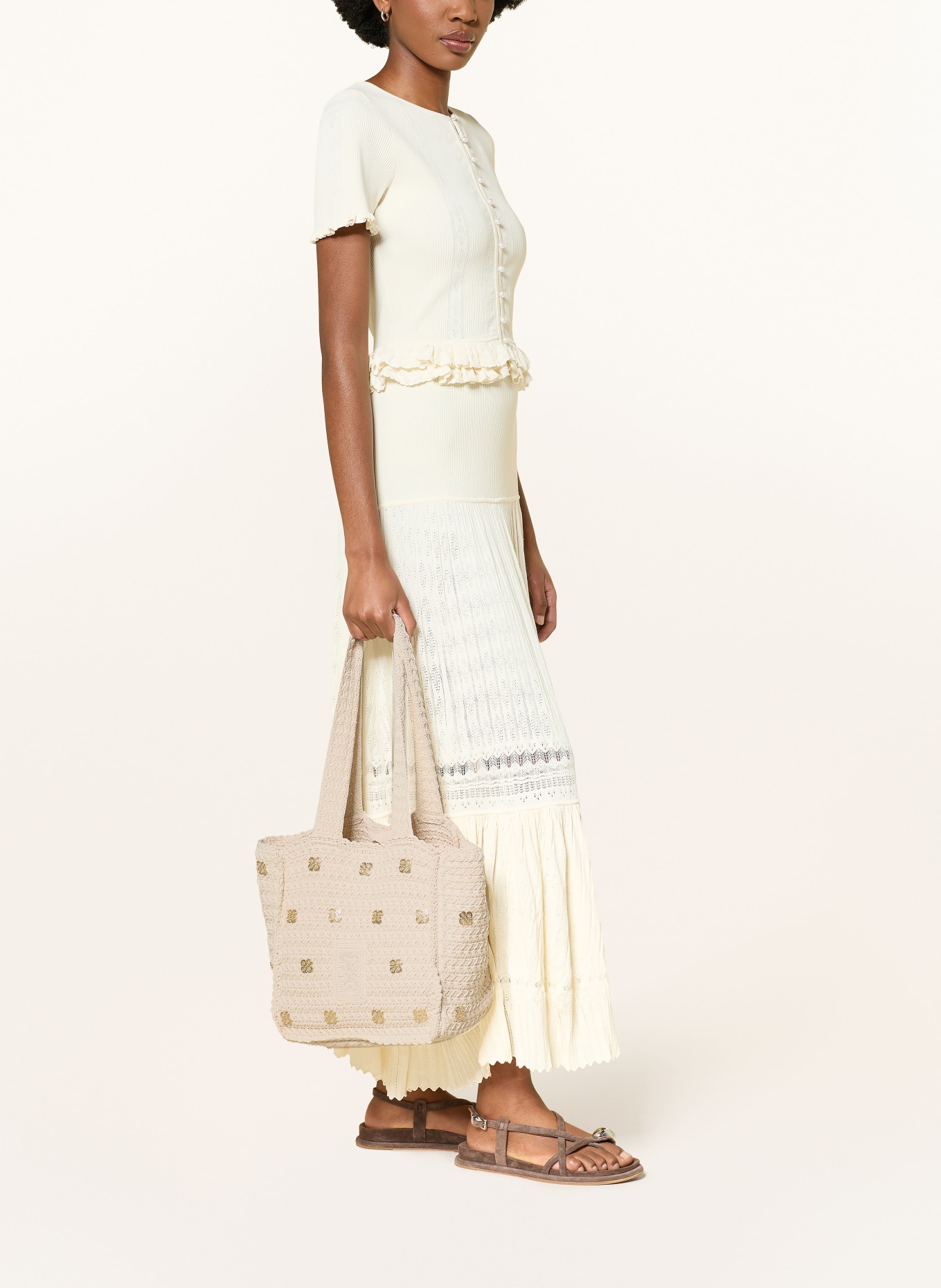 SANDRO klient: KREMOWY / ZŁOTY