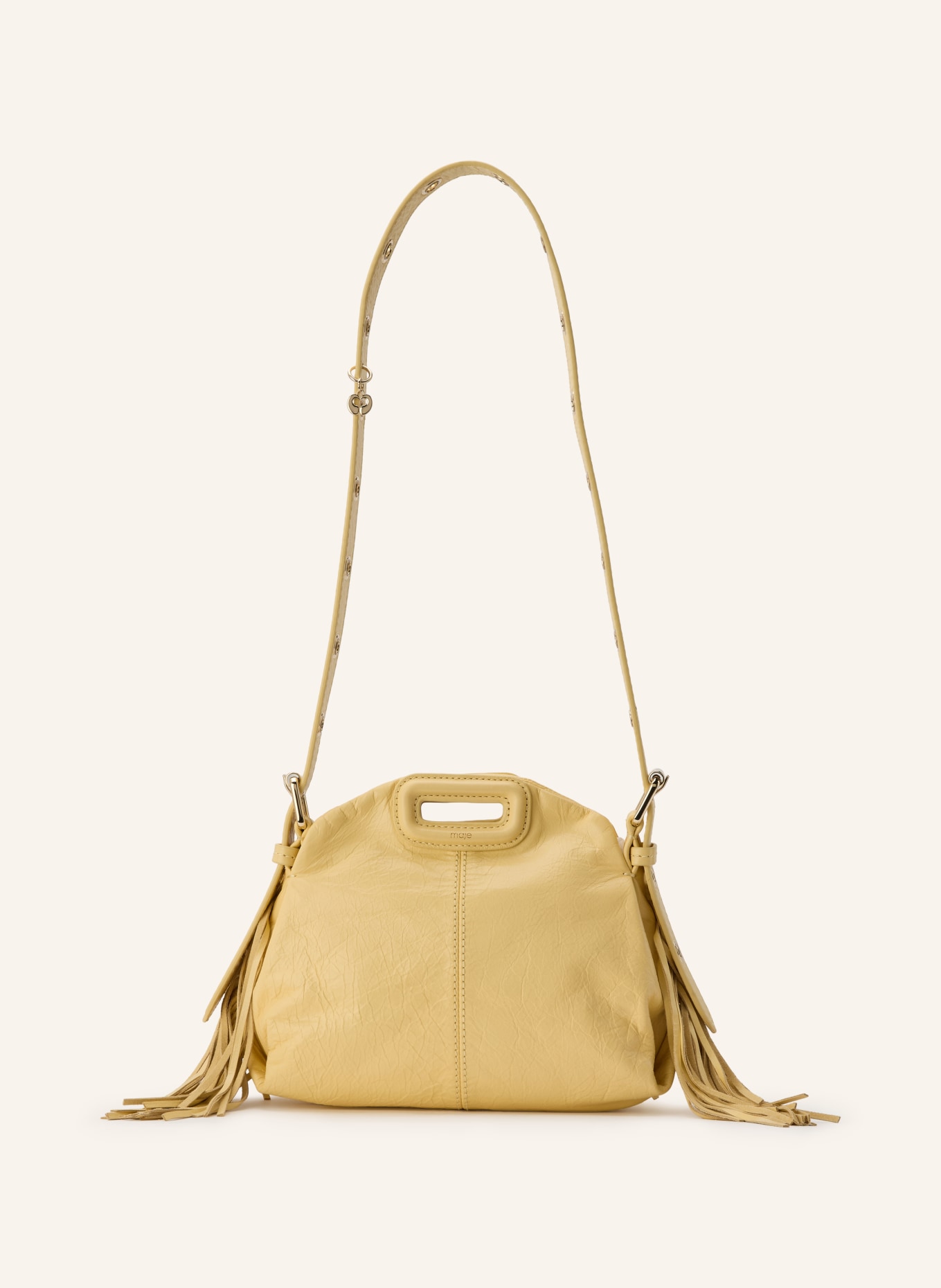 maje Umhängetasche: GELB / GOLD