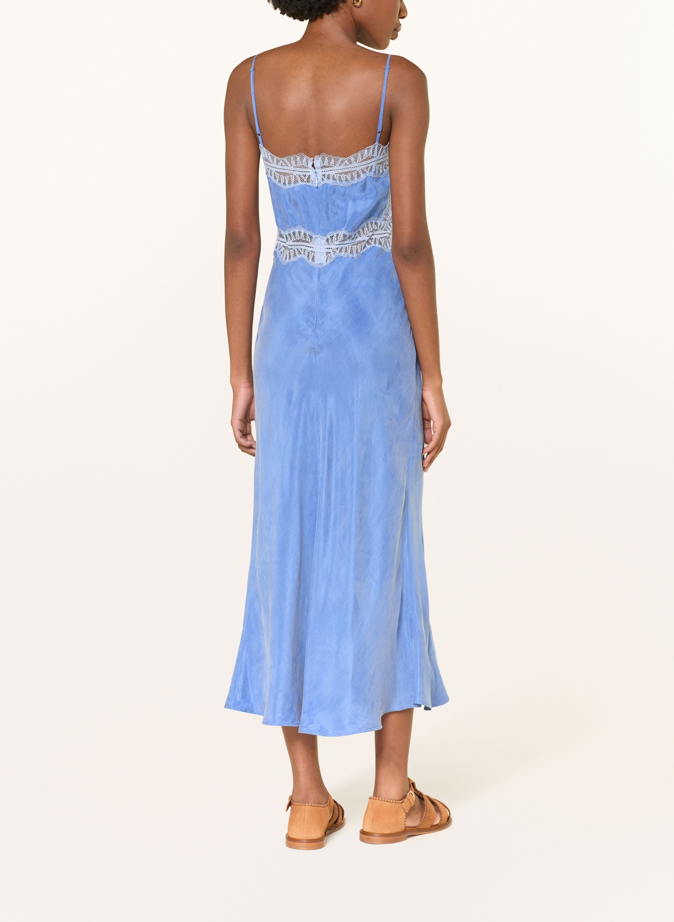 CLAUDIE PIERLOT Kleid mit Spitze: BLAU