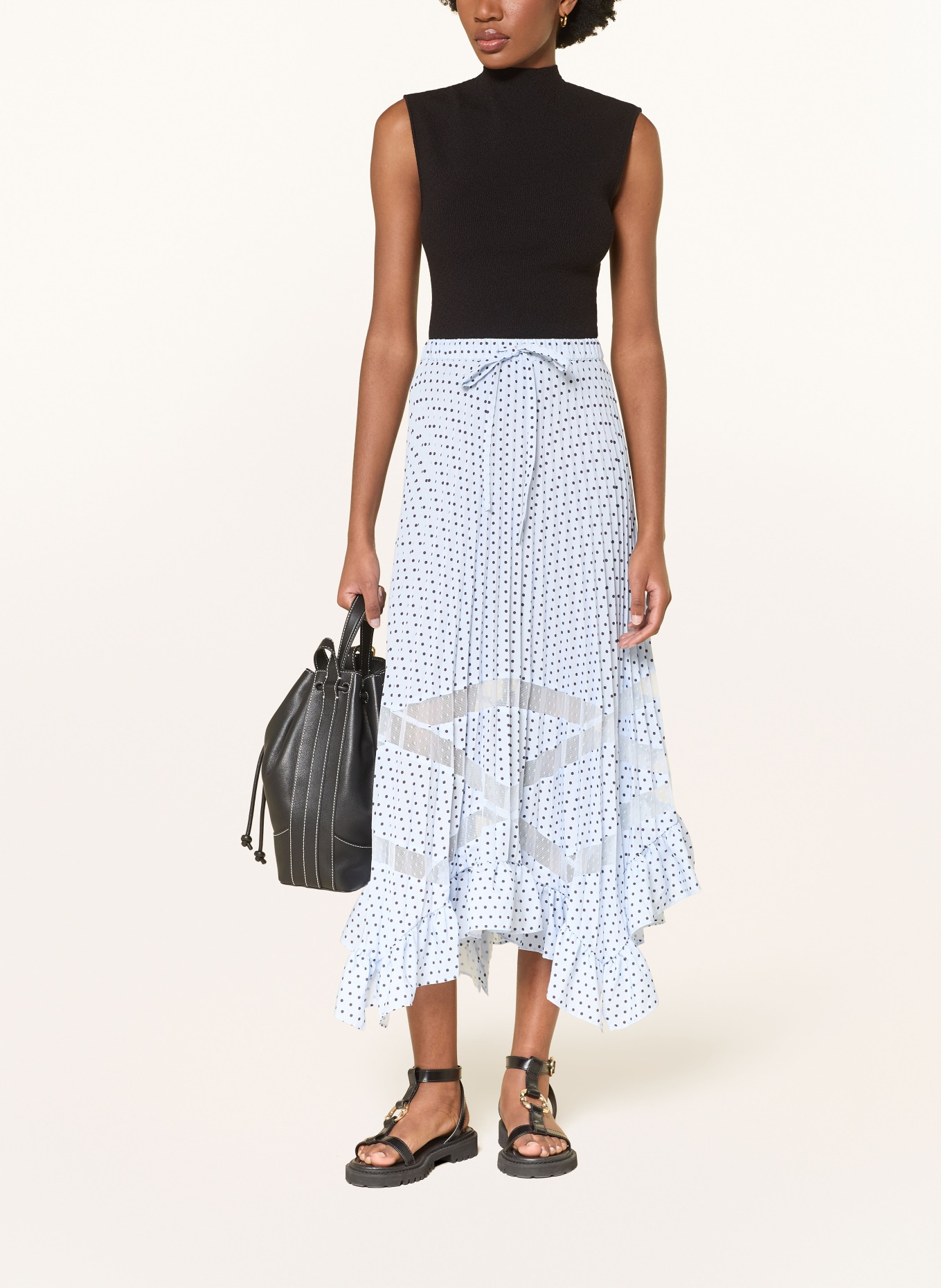 CLAUDIE PIERLOT Stricktop: SCHWARZ